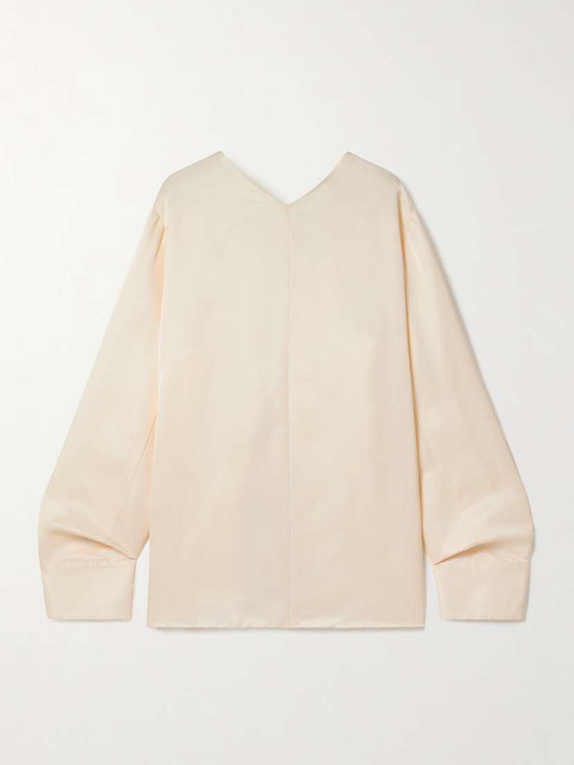 Khaite Durion Open-back Satin Top