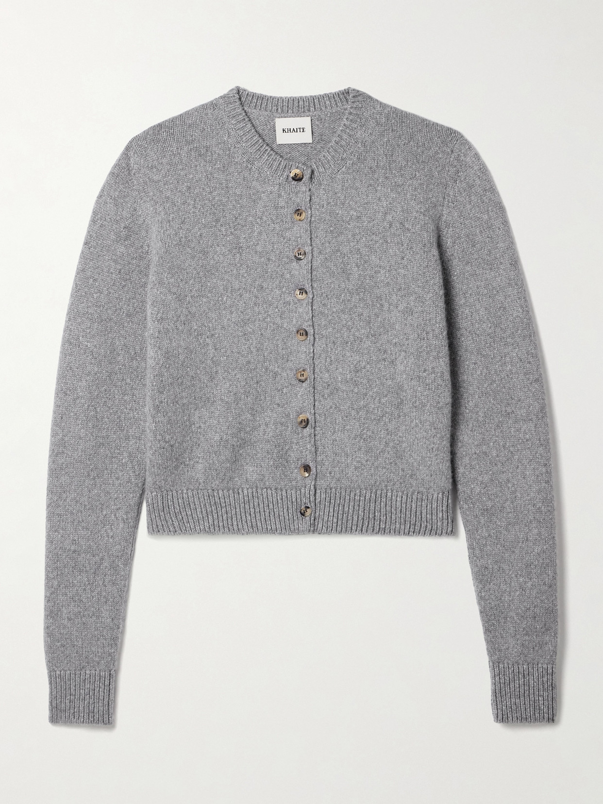 Khaite Everheart Cashmere Cardigan In Gray