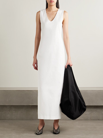 KHAITE Avery cotton-poplin maxi dress