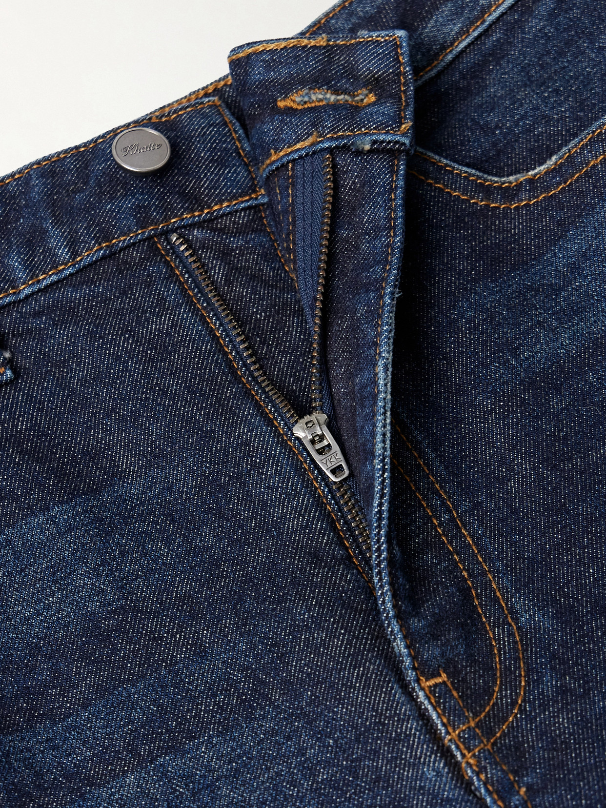 Khaite Dane High-rise Wide-leg Jeans In Blue