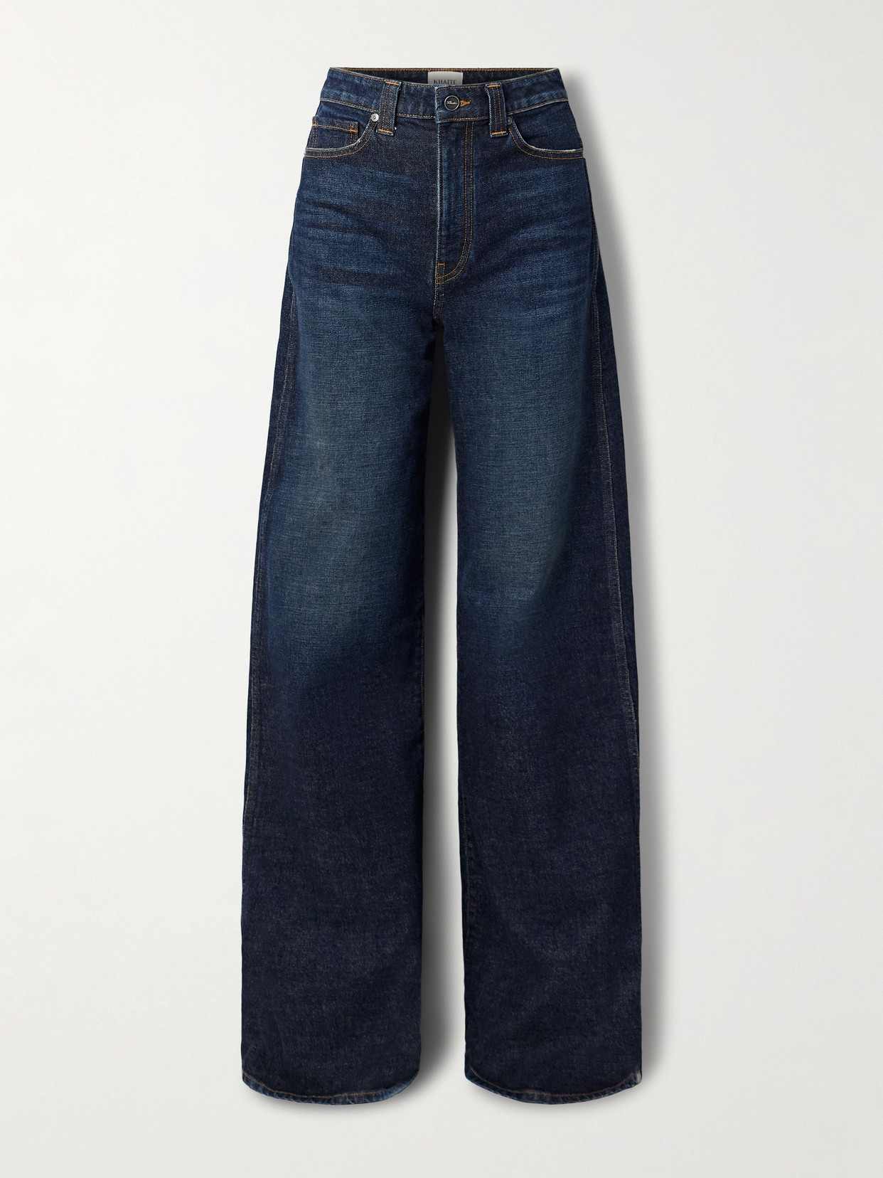 Khaite Dane High-rise Wide-leg Jeans In Blue