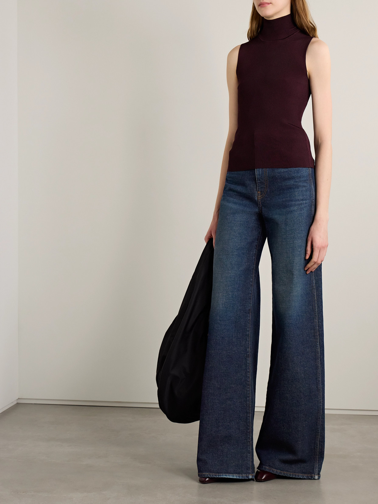 Khaite Dane High-rise Wide-leg Jeans In Blue