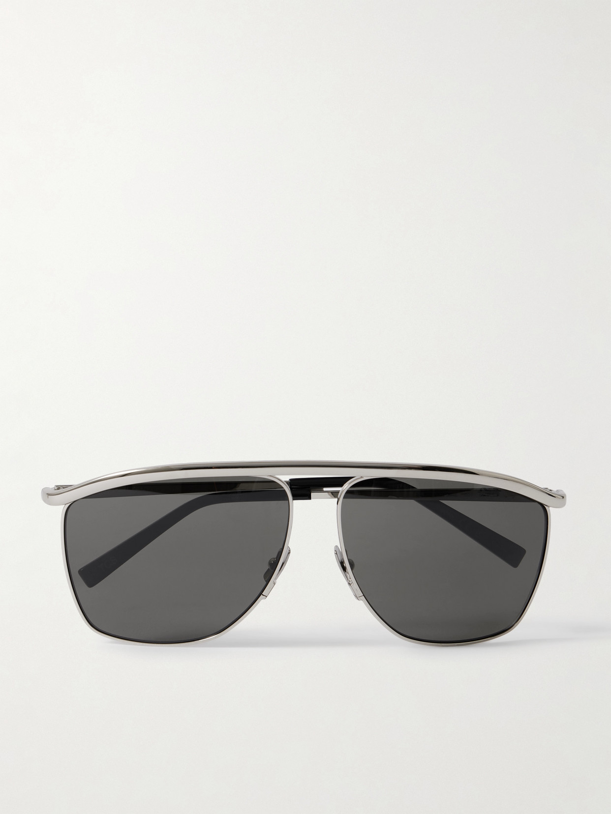 Saint Laurent Square-frame Silver-tone Sunglasses