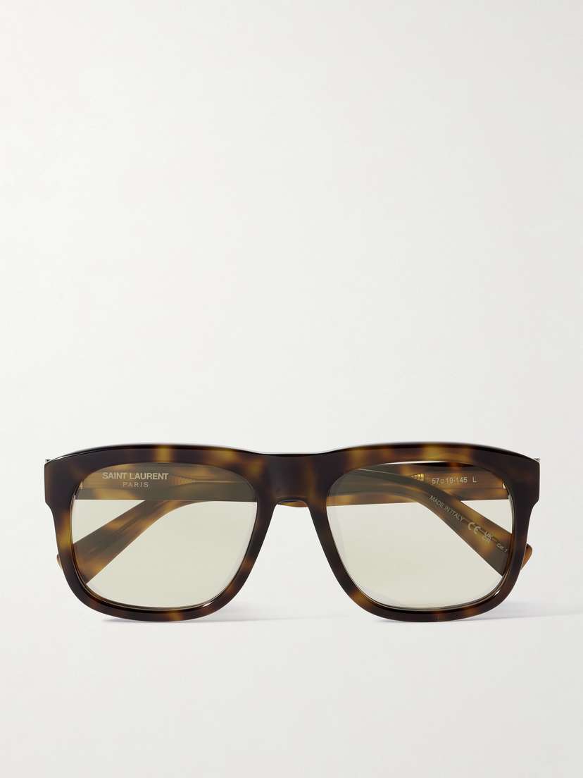 Saint Laurent Eyewear Square-frame Tortoiseshell Acetate Sunglasses