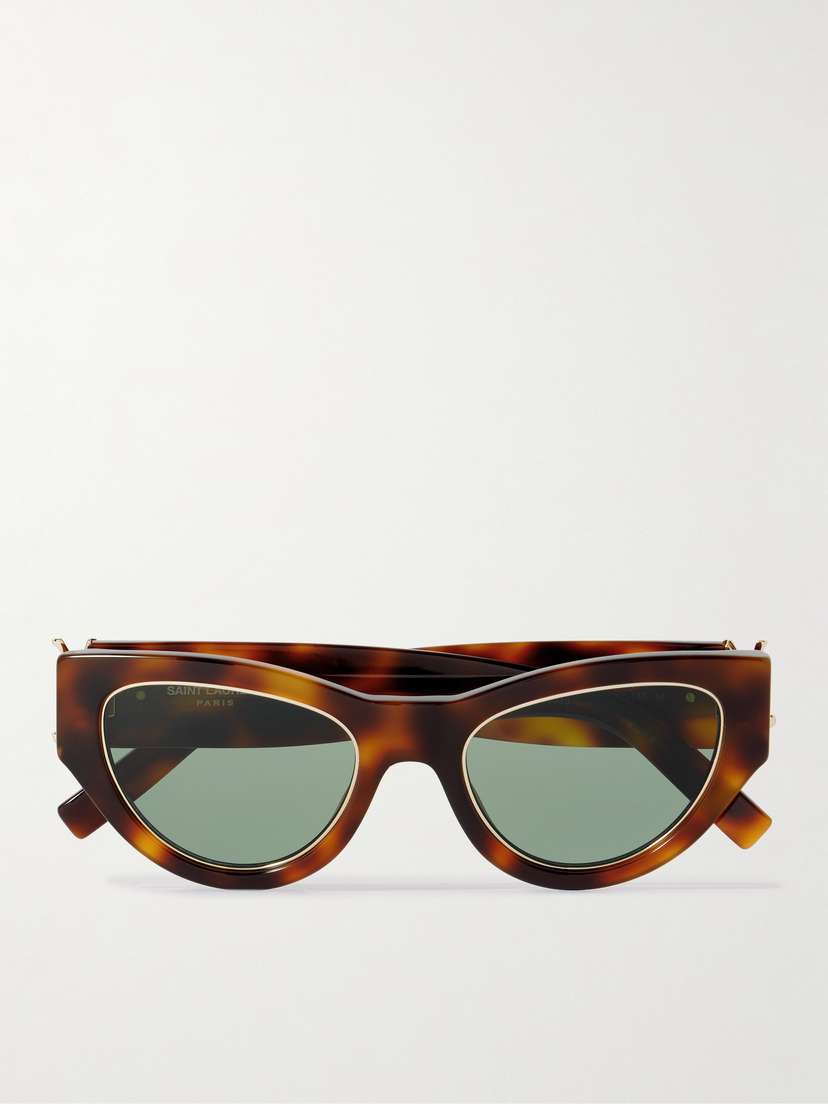 Saint Laurent Eyewear Cat-eye Tortoiseshell Acetate Sunglasses