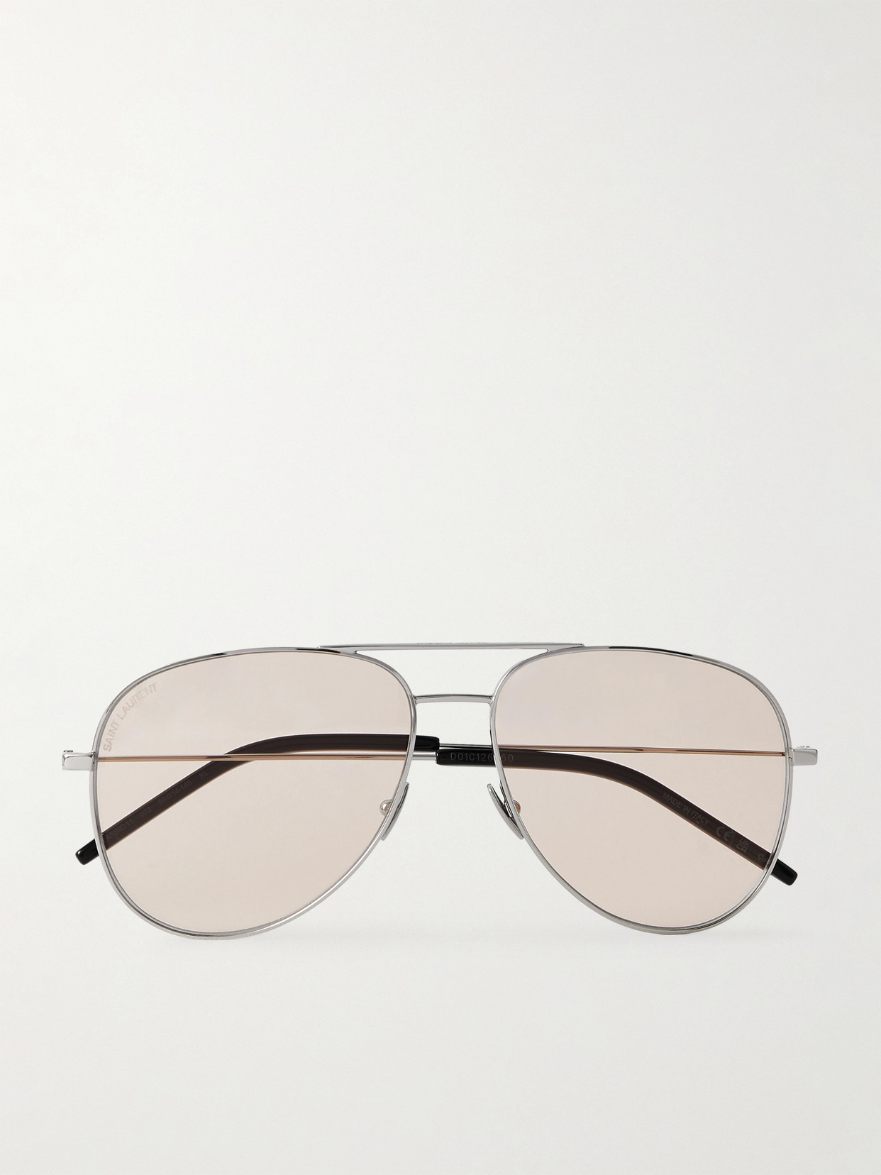 Saint Laurent Classic 11 Aviator-style Silver-tone Sunglasses