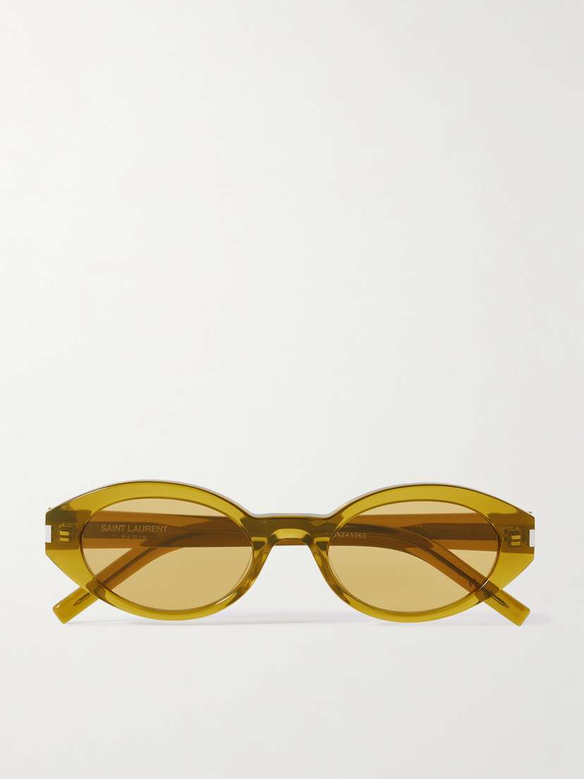 Saint Laurent Eyewear Oval-frame Acetate Sunglasses