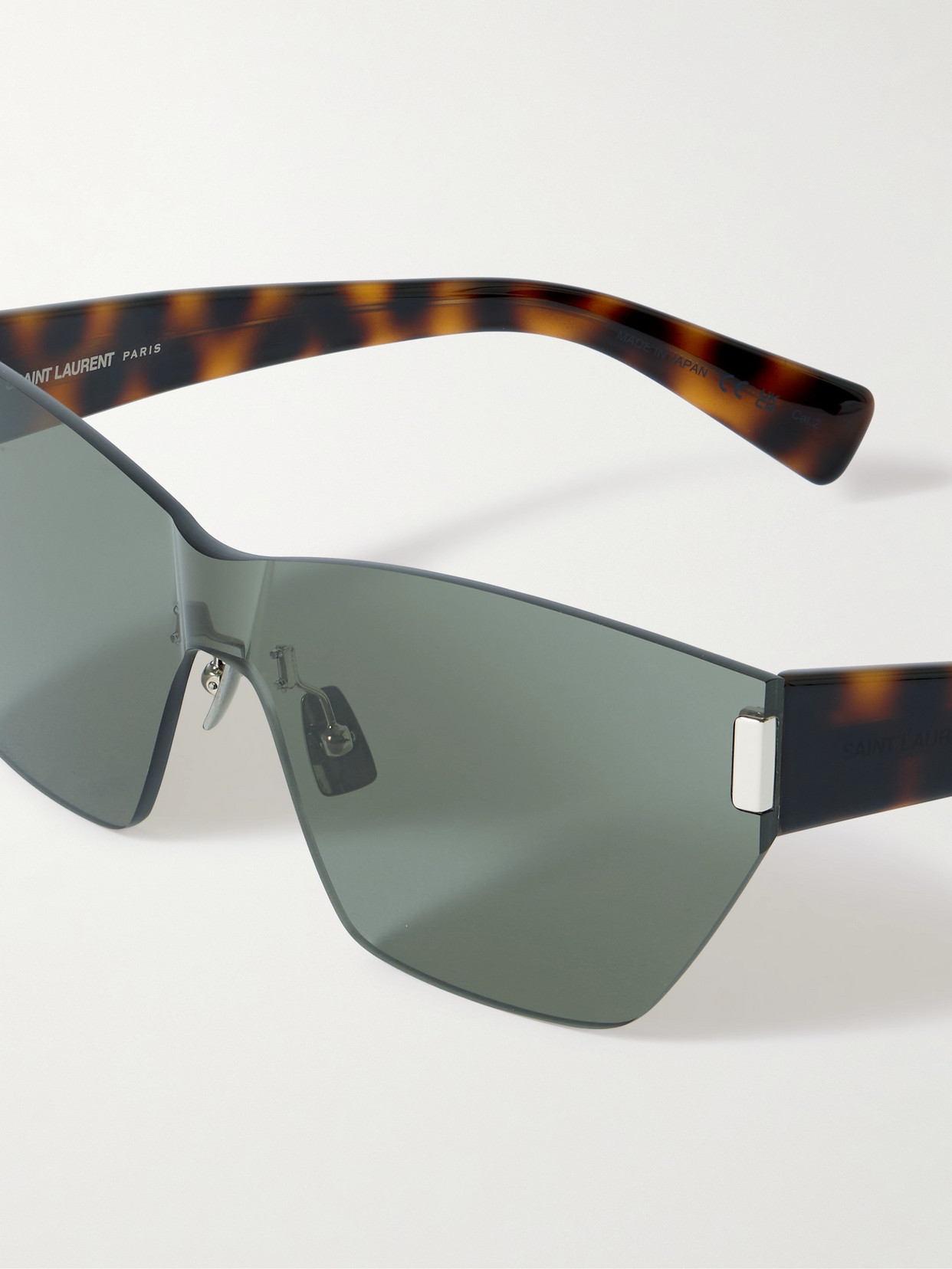 Saint Laurent Square-frame Tortoiseshell Acetate Sunglasses In Green