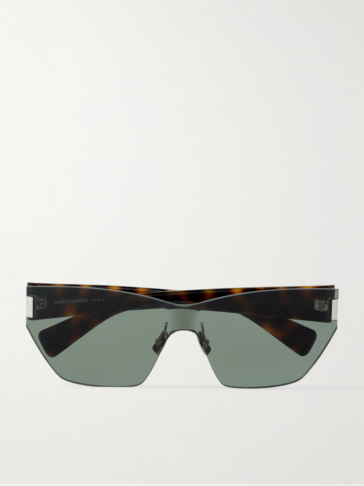 Saint Laurent Square-frame Tortoiseshell Acetate Sunglasses In Green
