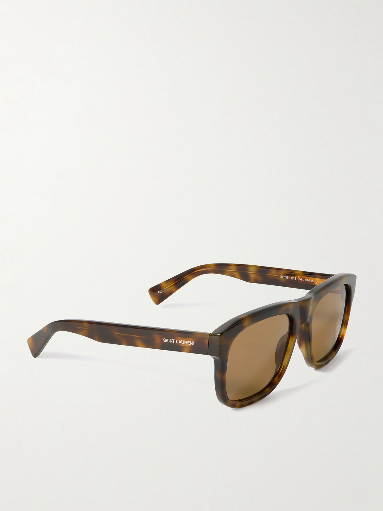 Saint Laurent Square-frame Tortoiseshell Acetate Sunglasses In Brown