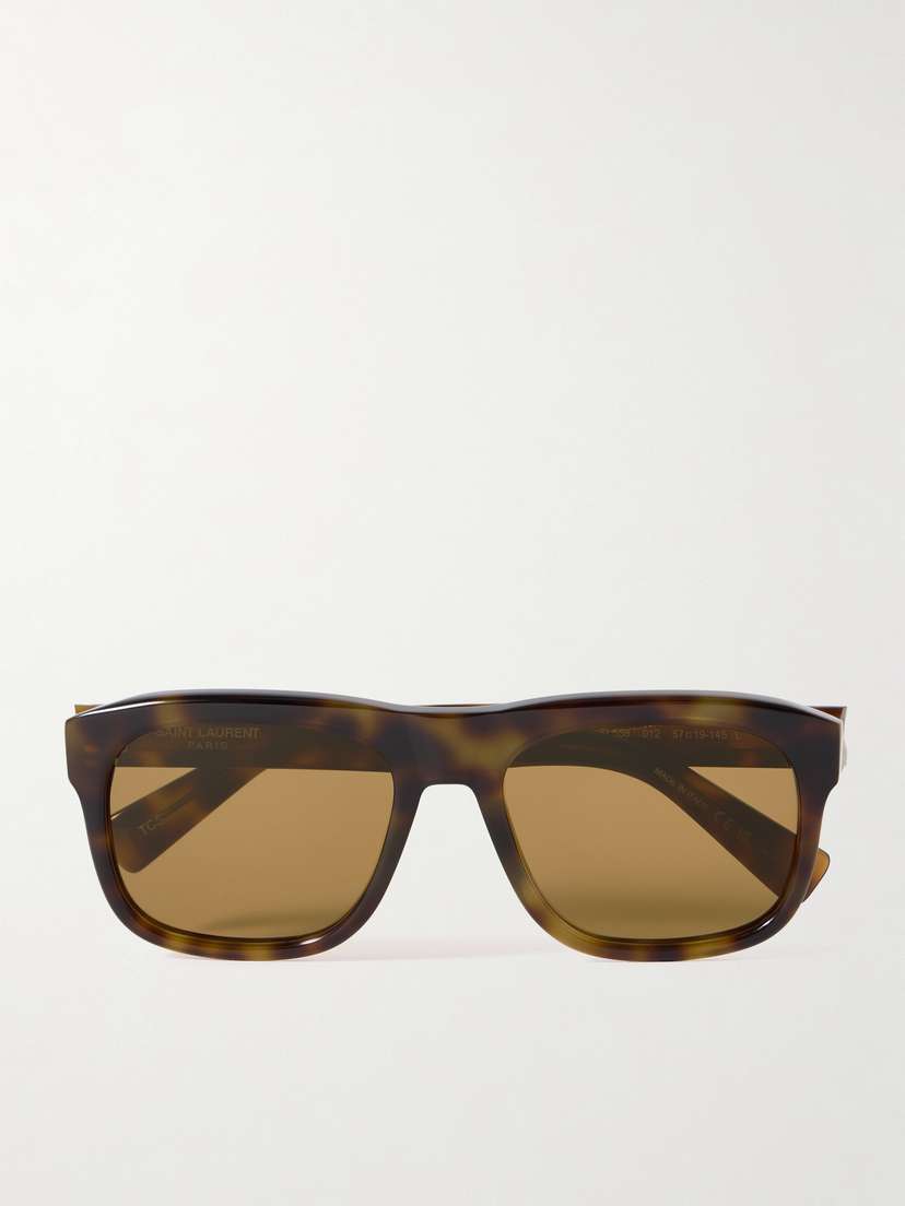 Saint Laurent Eyewear Square-frame Tortoiseshell Acetate Sunglasses