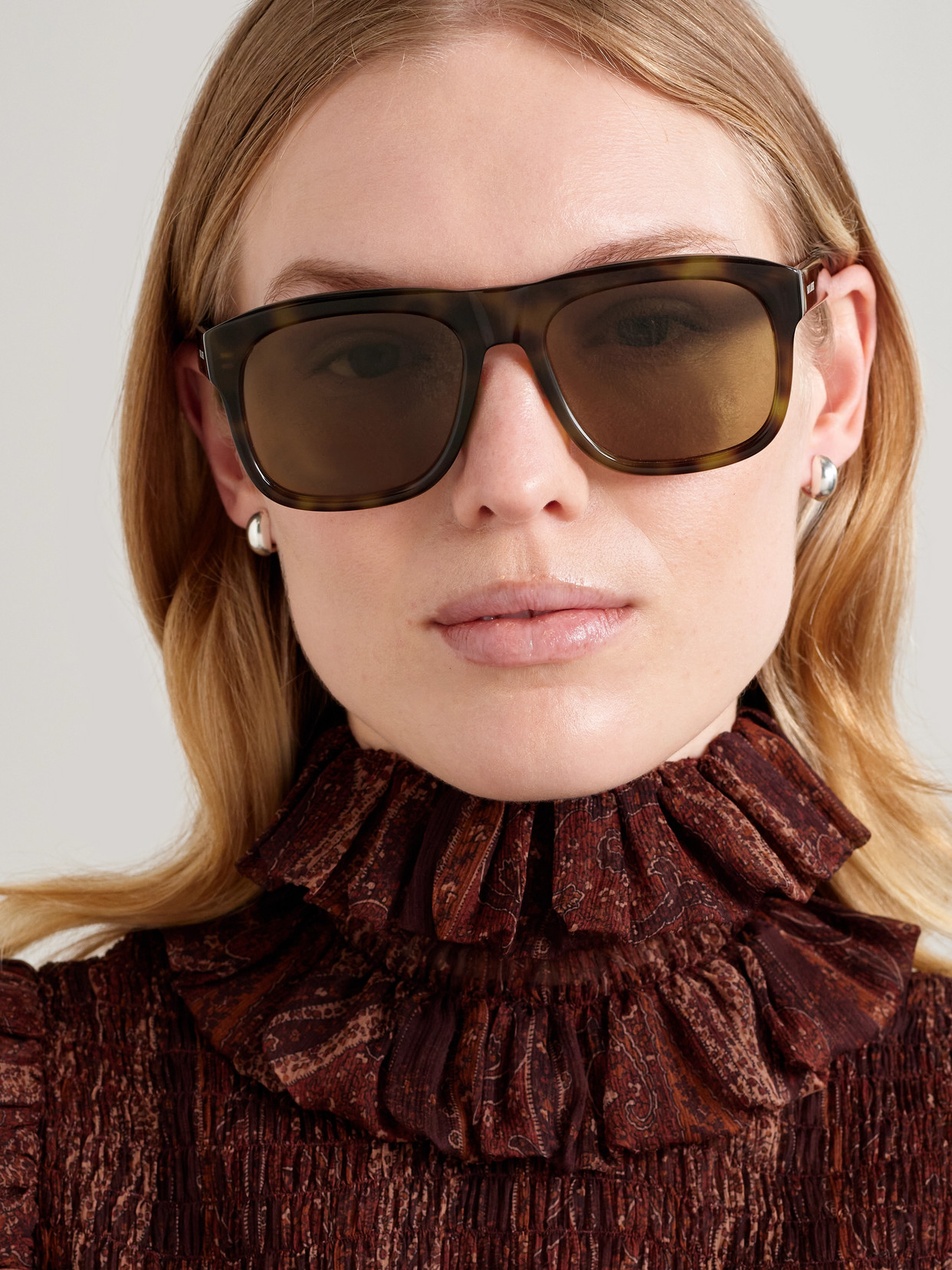Saint Laurent Square-frame Tortoiseshell Acetate Sunglasses In Brown
