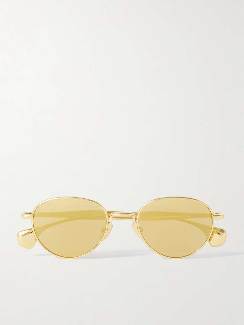 Bottega Veneta Eyewear Round-frame Gold-tone Sunglasses - Women's Accessories