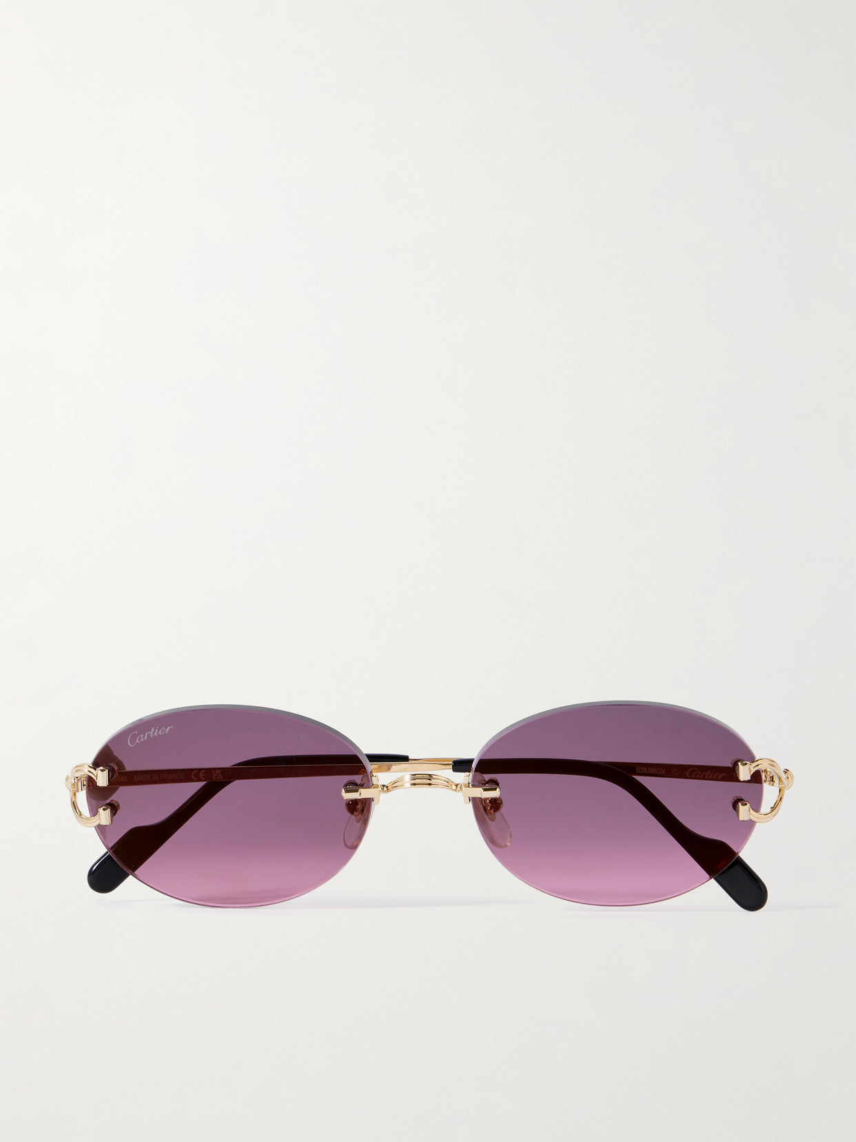 Cartier Eyewear - Rimless Round-frame Gold-tone Sunglasses - One size