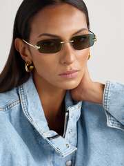 PANTHÈRE RIMLESS SQUARE FRAME SUNGLASSES CT0549S IN METAL