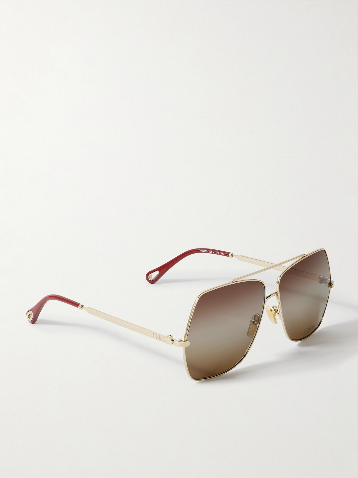 Chloé Gold Aly Sunglasses In Gold
