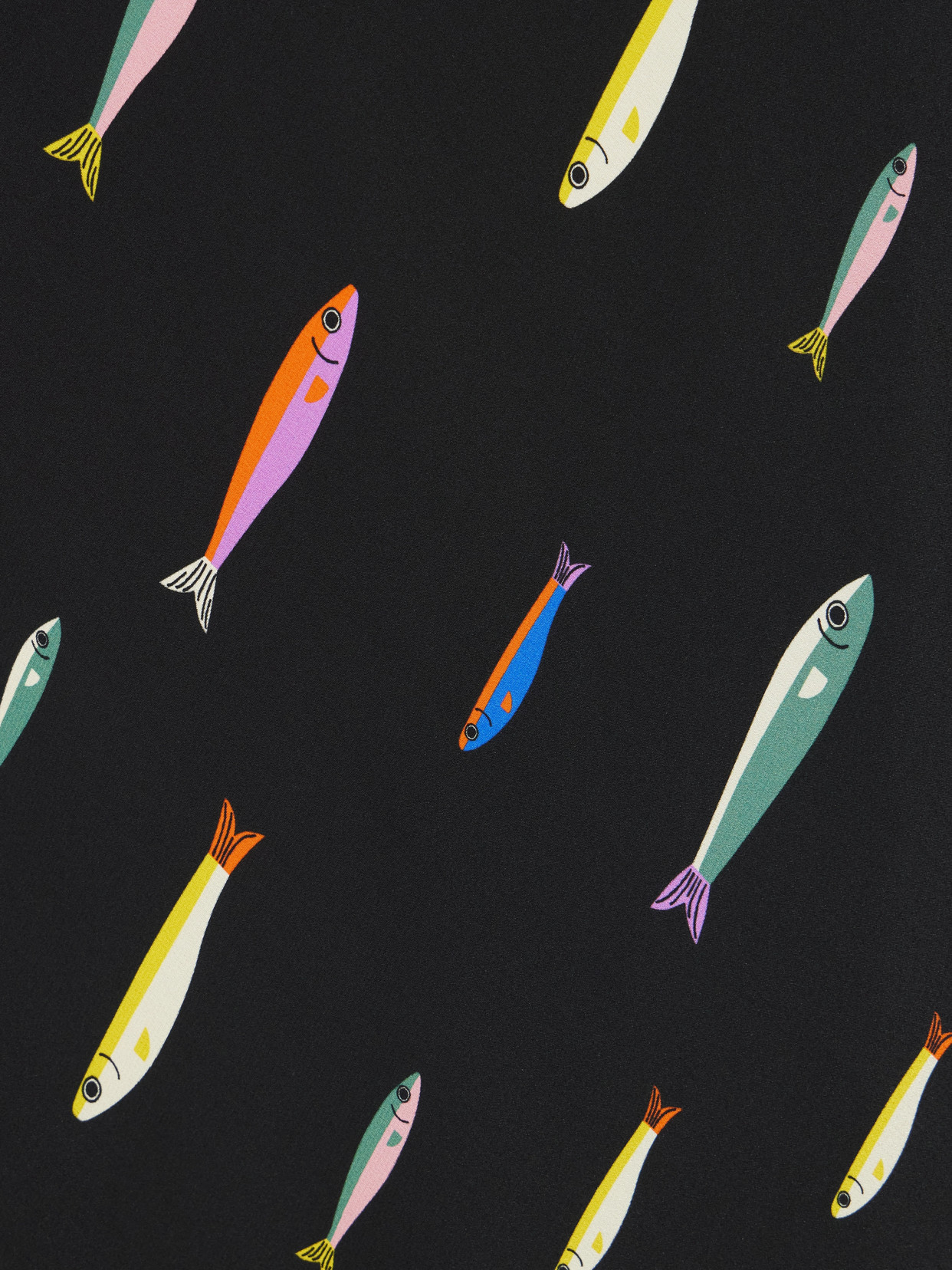 Staud Winnie Silk Dress In Pop Sardines Black In Black