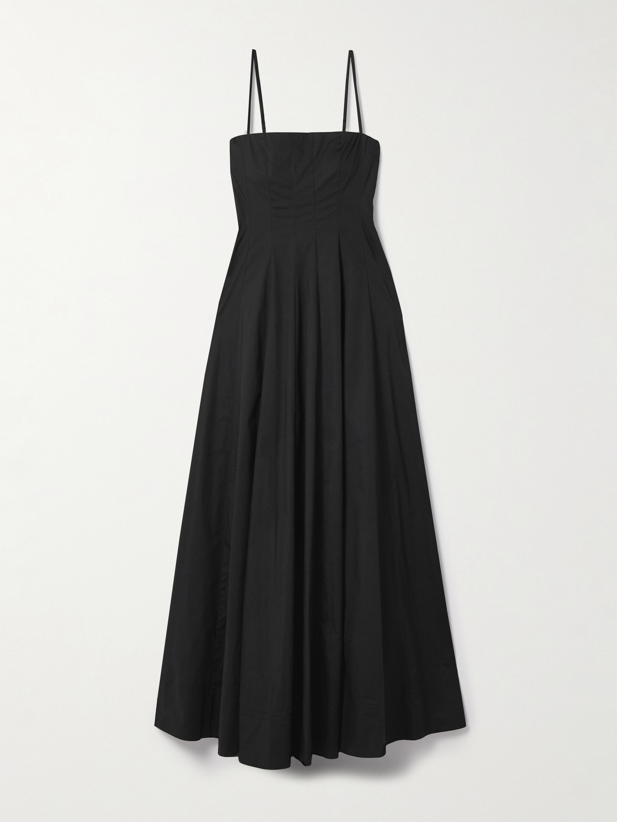 Staud Wylie Cotton-blend Poplin Maxi Dress