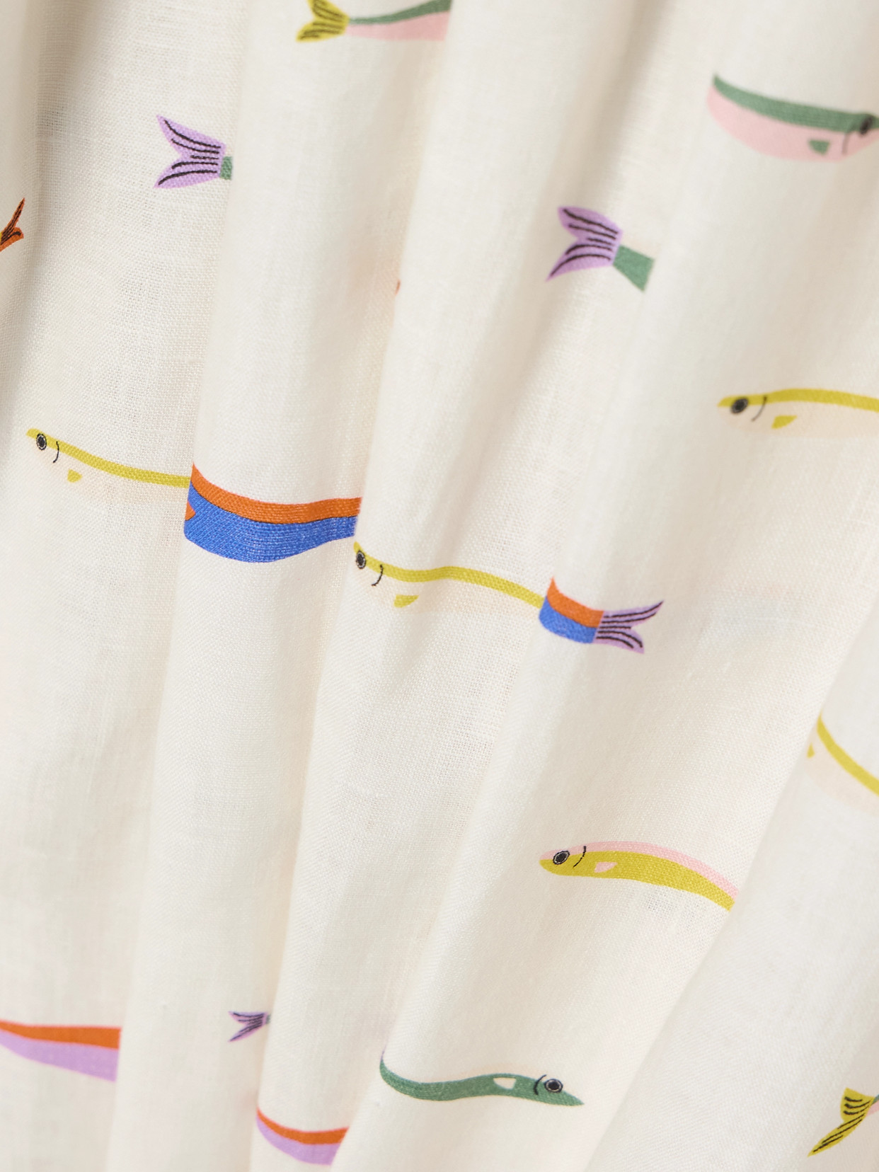 Staud Procida Gathered Printed Linen Maxi Skirt