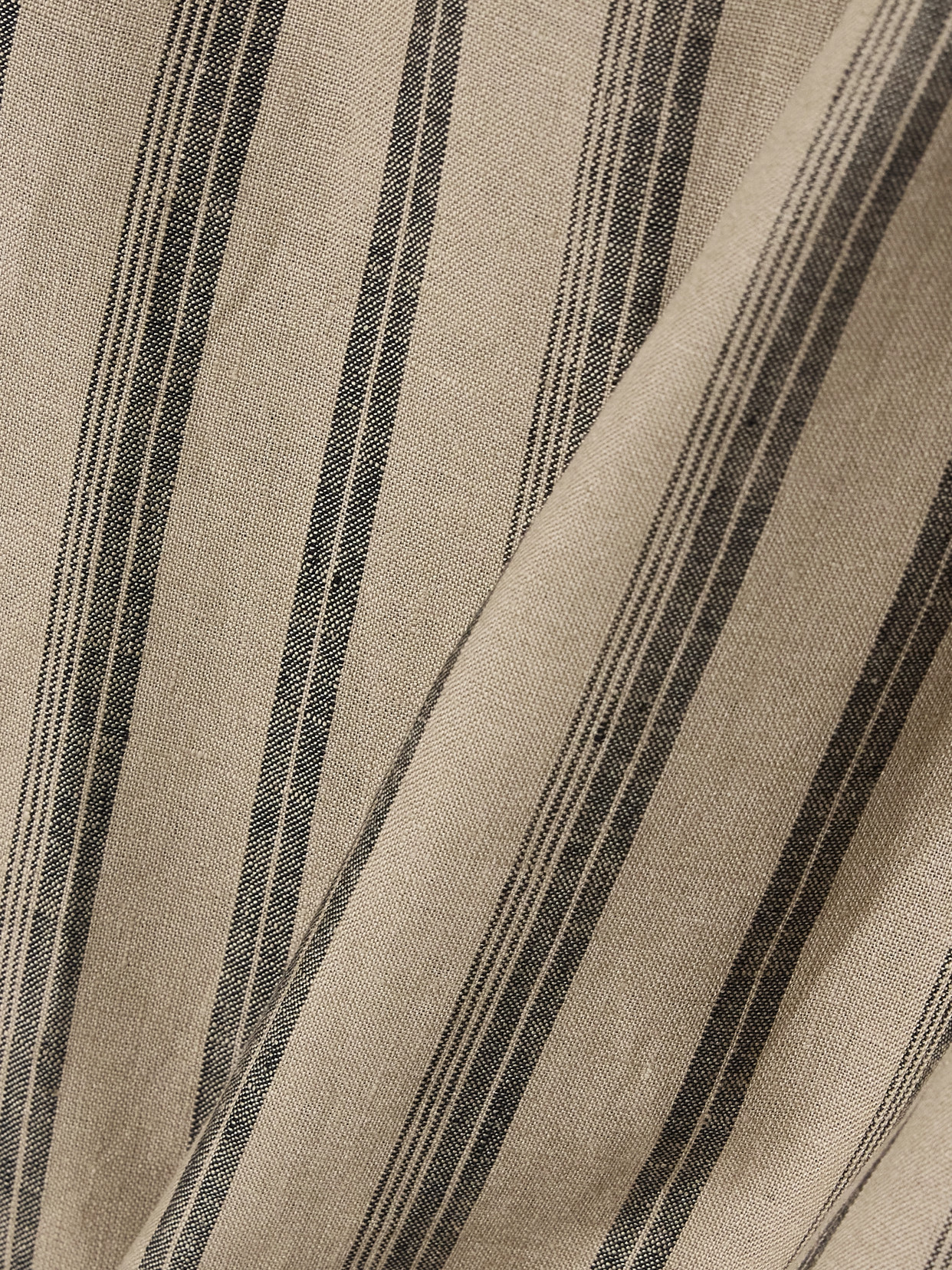 Staud Bonfire Striped Linen Wide-leg Pants In Neutral