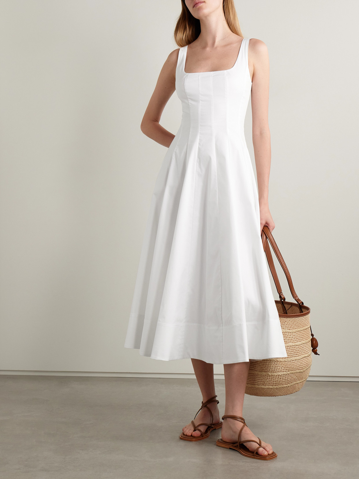 Staud Wells Poplin Mini Dress