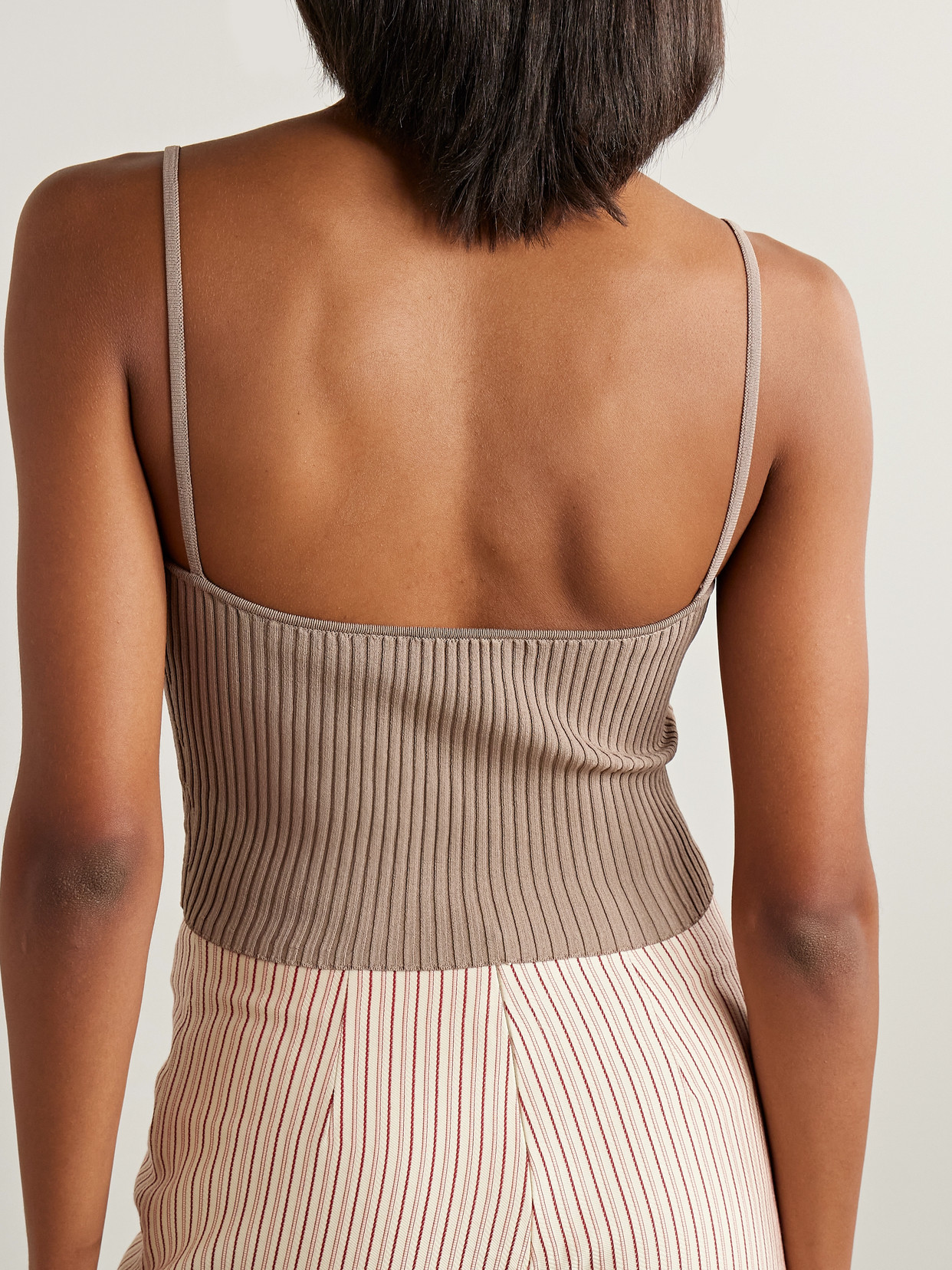 Staud Soleil Ribbed-knit Tank