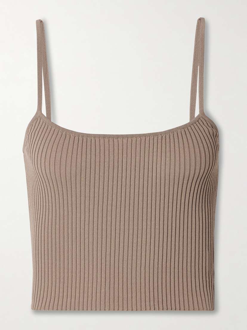Staud Soleil Ribbed-knit Tank