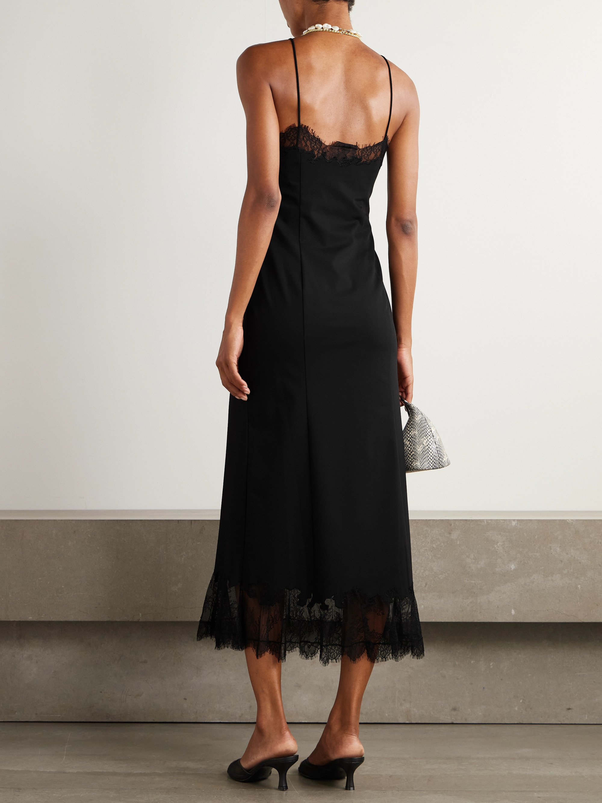 blood moon laced witch dress Victorian Gothic Stand Collar Lace Velvet Slit Dress main image 0