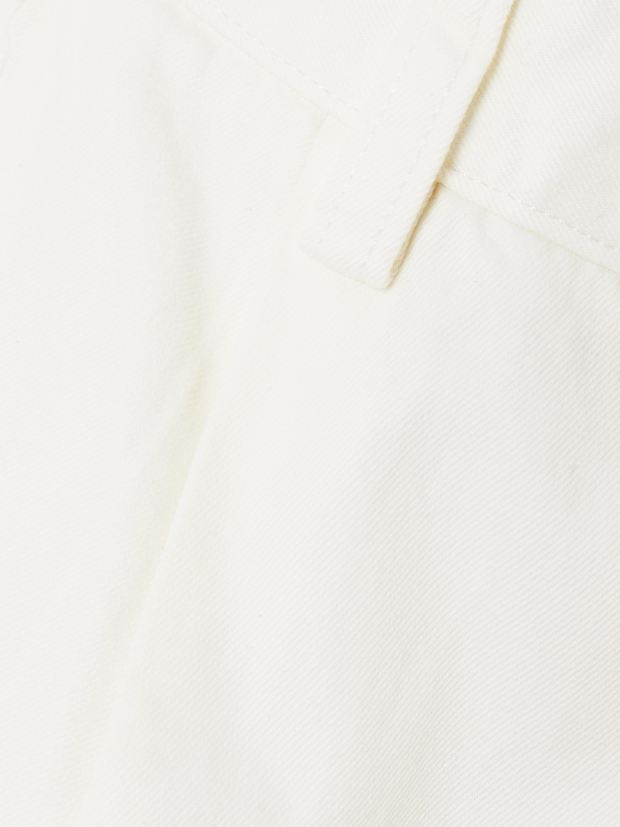 Polo Ralph Lauren Pleated Cotton-twill Tapered Pants In Off-white