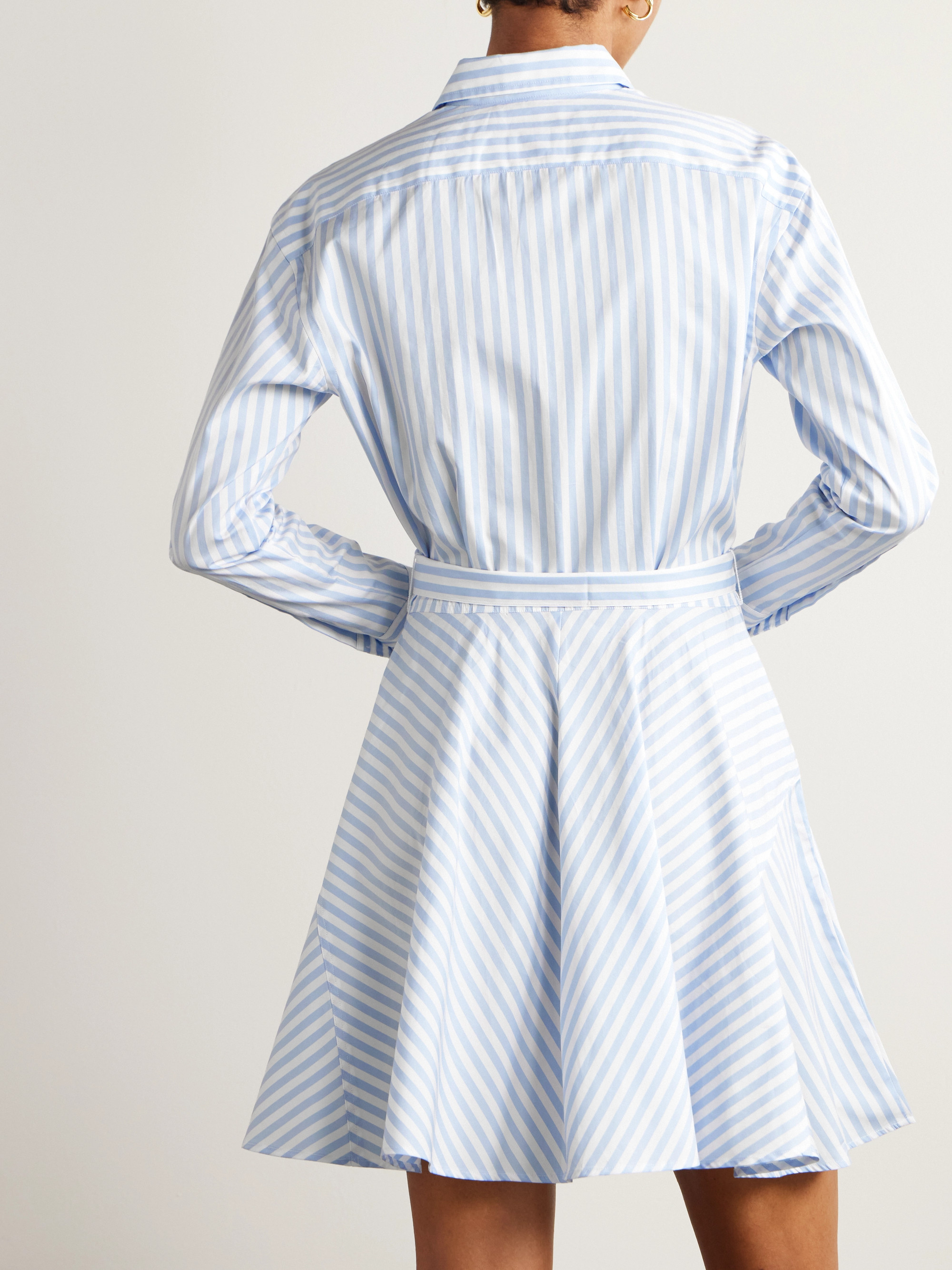 Polo Ralph Lauren + Wimbledon belted striped cotton-poplin mini dress