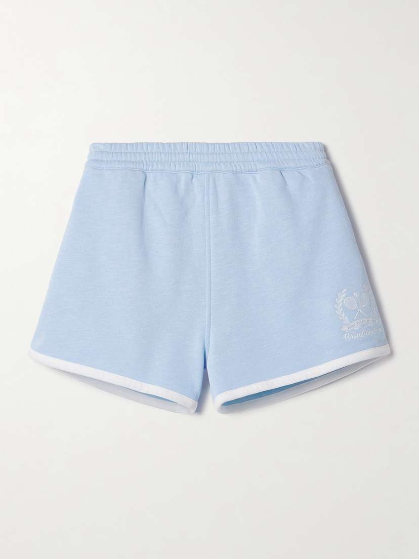 Polo Ralph Lauren + Wimbledon Embroidered Cotton-blend Jersey Shorts