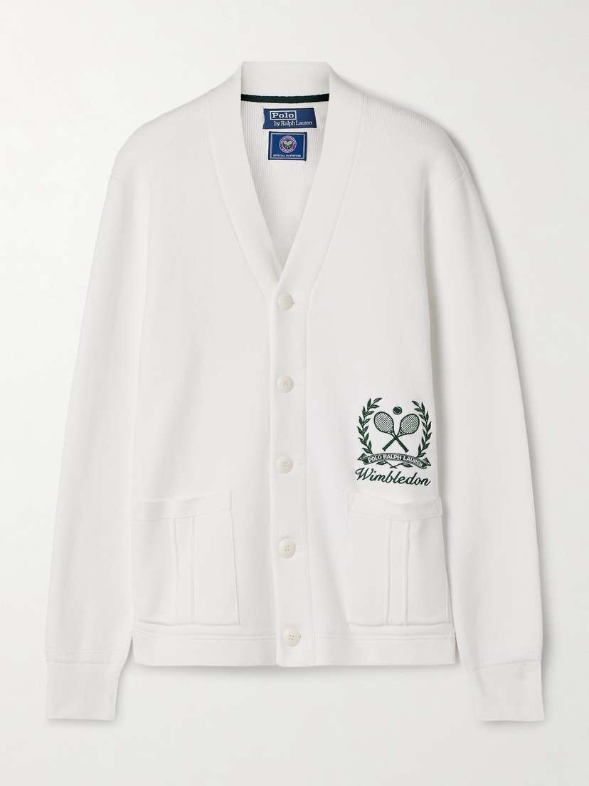 Polo Ralph Lauren + Wimbledon Embroidered Cotton Cardigan
