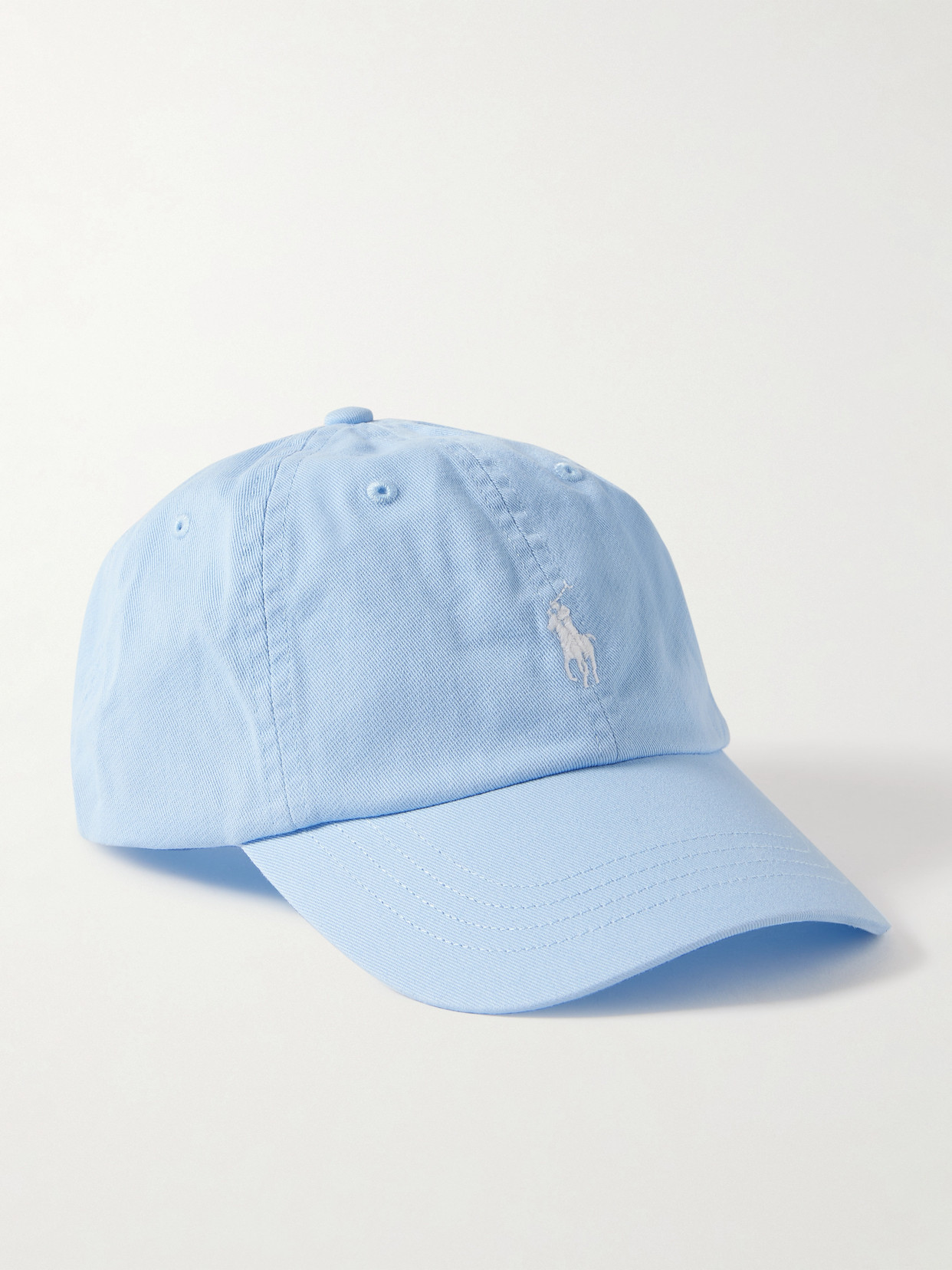 Shop Polo Ralph Lauren Embroidered Cotton-twill Baseball Cap In Blue