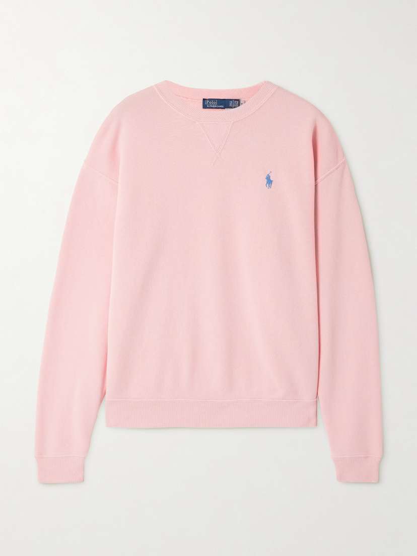 Polo Ralph Lauren Embroidered Cotton-blend Jersey Sweatshirt