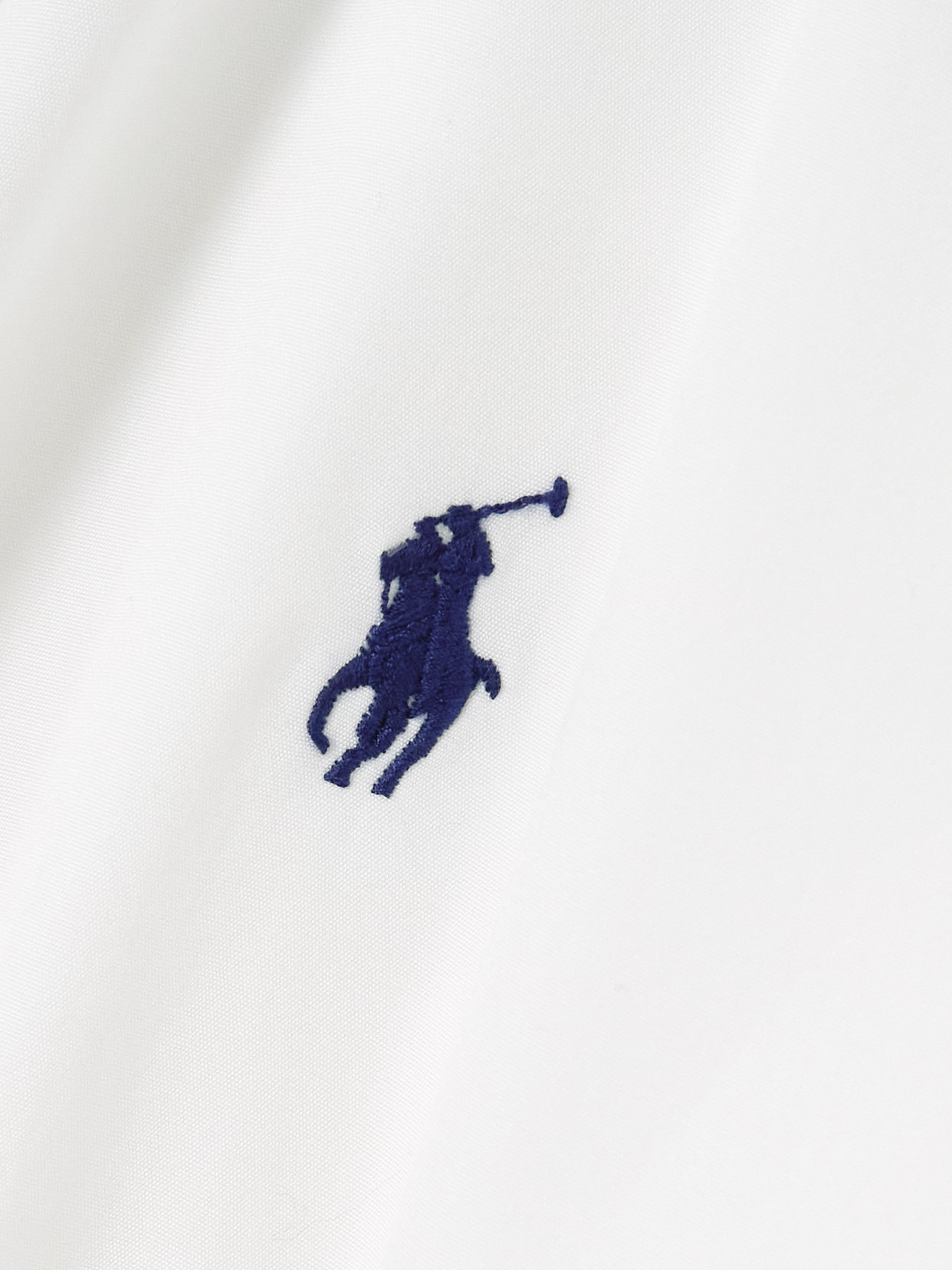 Polo Ralph Lauren Embroidered Paneled Cotton-poplin Mini Shirt Dress In White