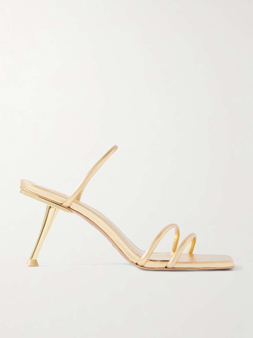 Cult Gaia Lydia Metallic Leather Sandals