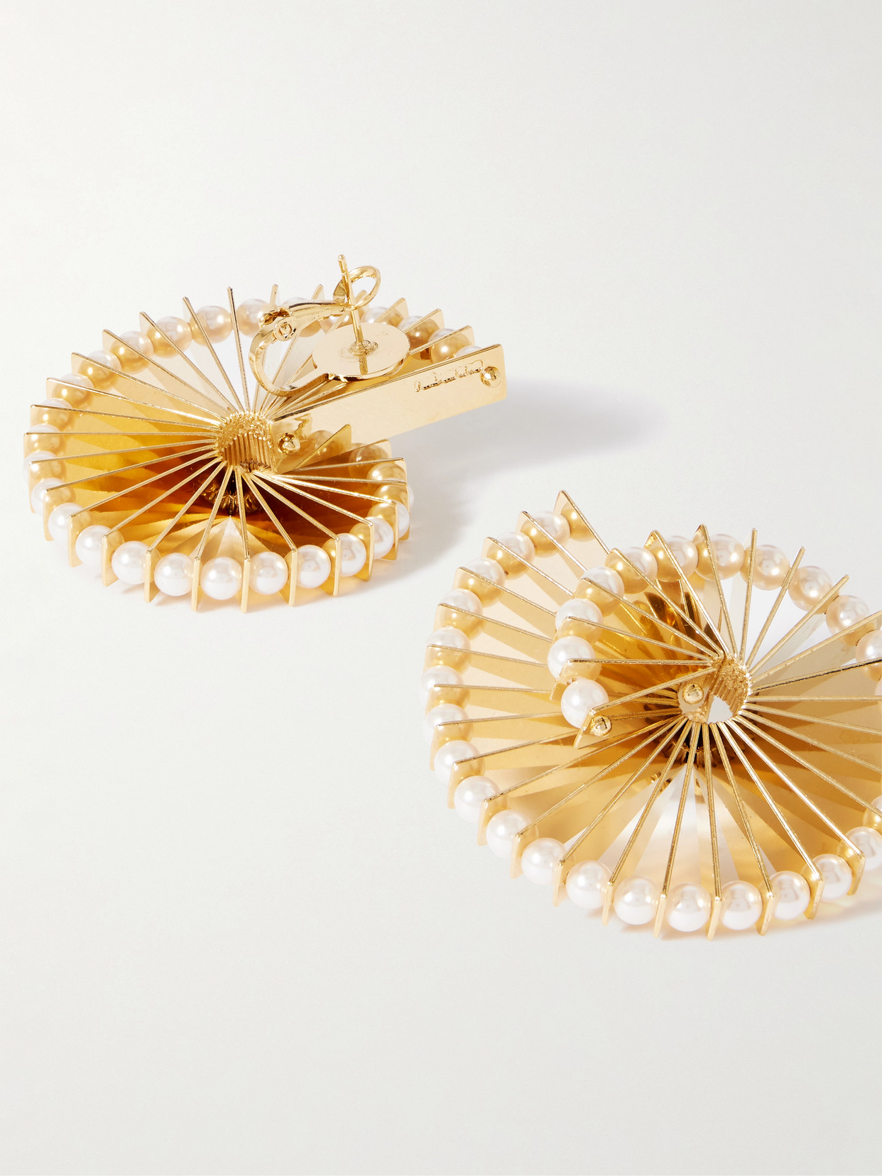 Rabanne Gold-tone Faux Pearl Earrings