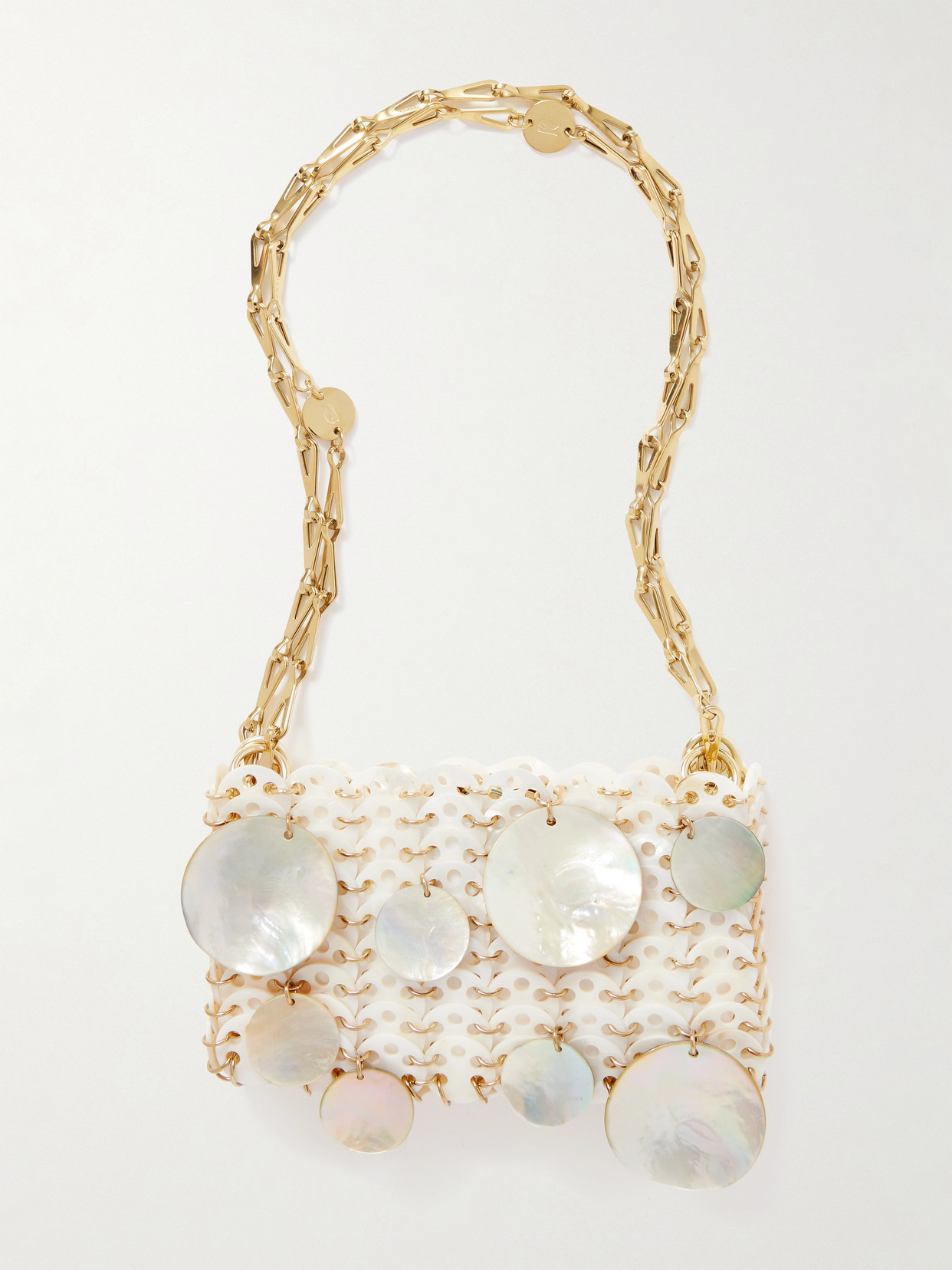 Rabanne 1969 Embellished Gold-tone Chainmail Shoulder Bag