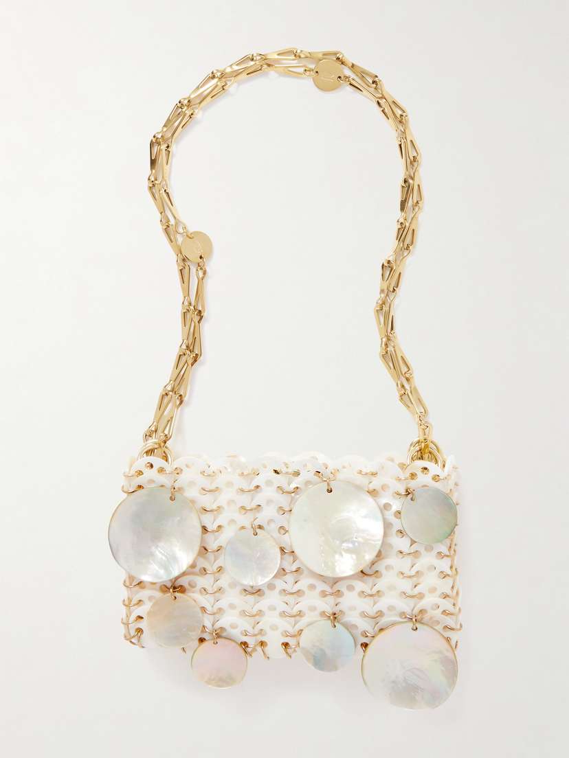 Rabanne 1969 Embellished Gold-tone Chainmail Shoulder Bag