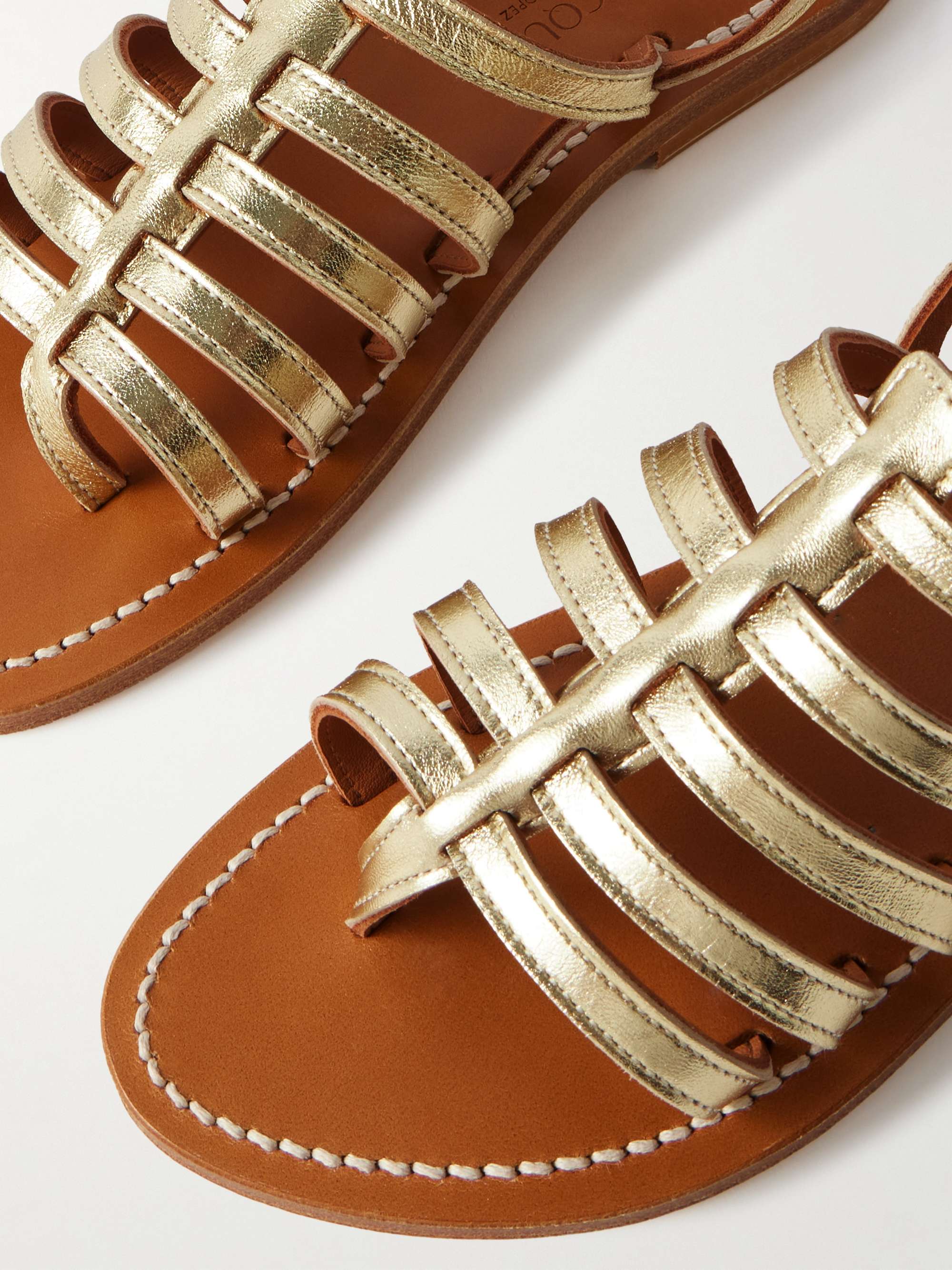 K JACQUES ST TROPEZ Homere leather sandals