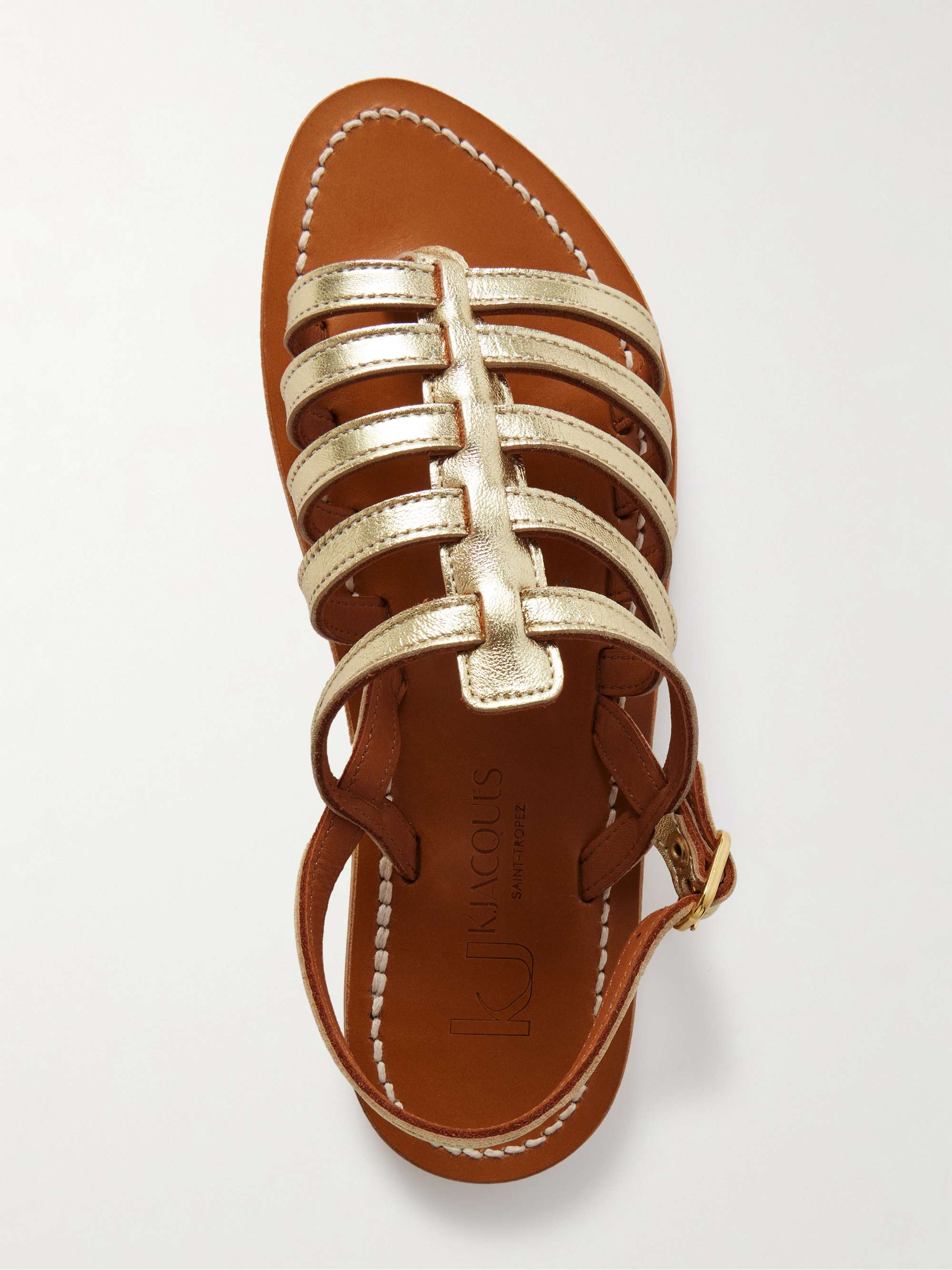 K JACQUES ST TROPEZ Homere leather sandals