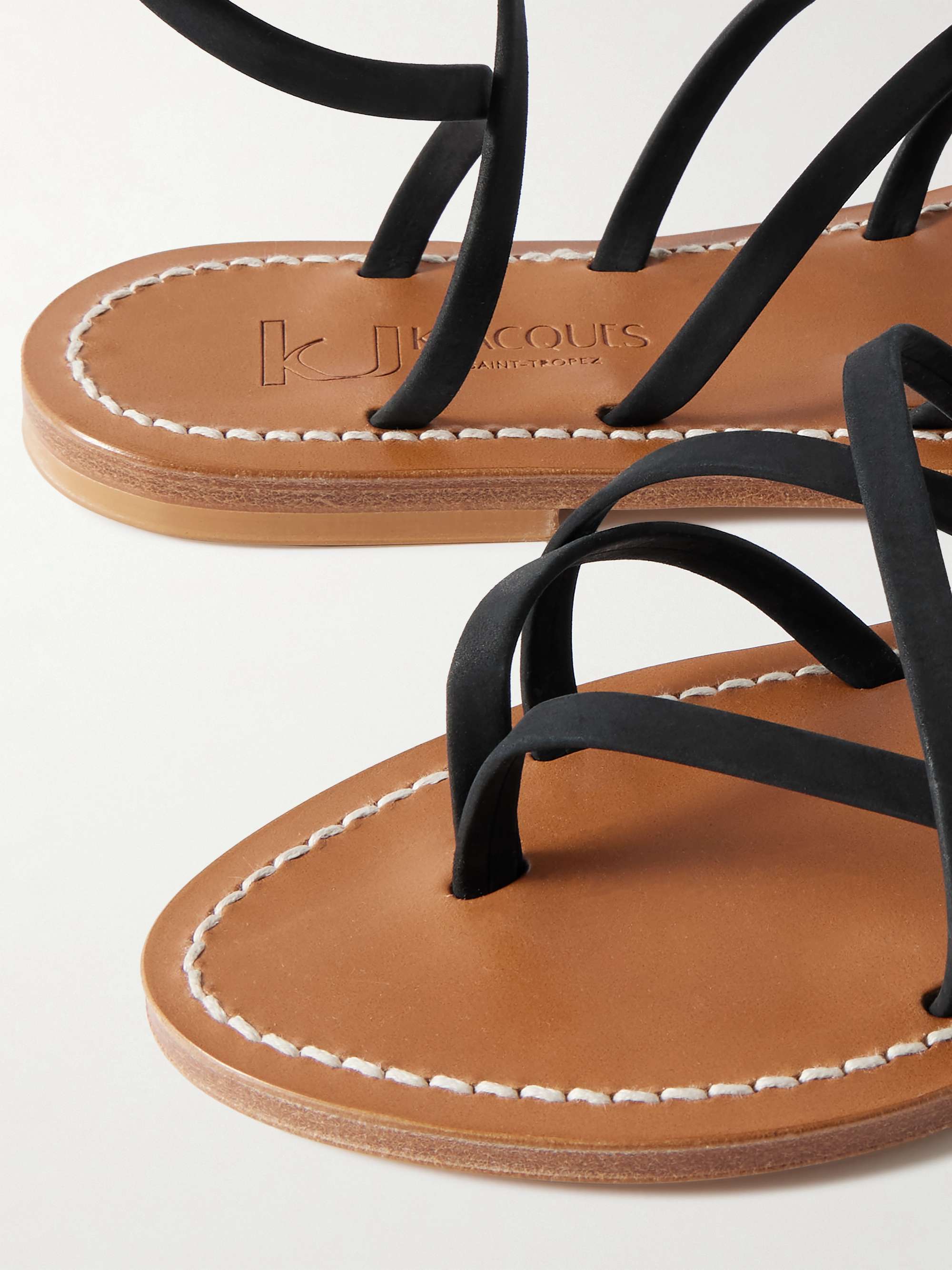 K JACQUES ST TROPEZ Zenobie metallic leather sandals