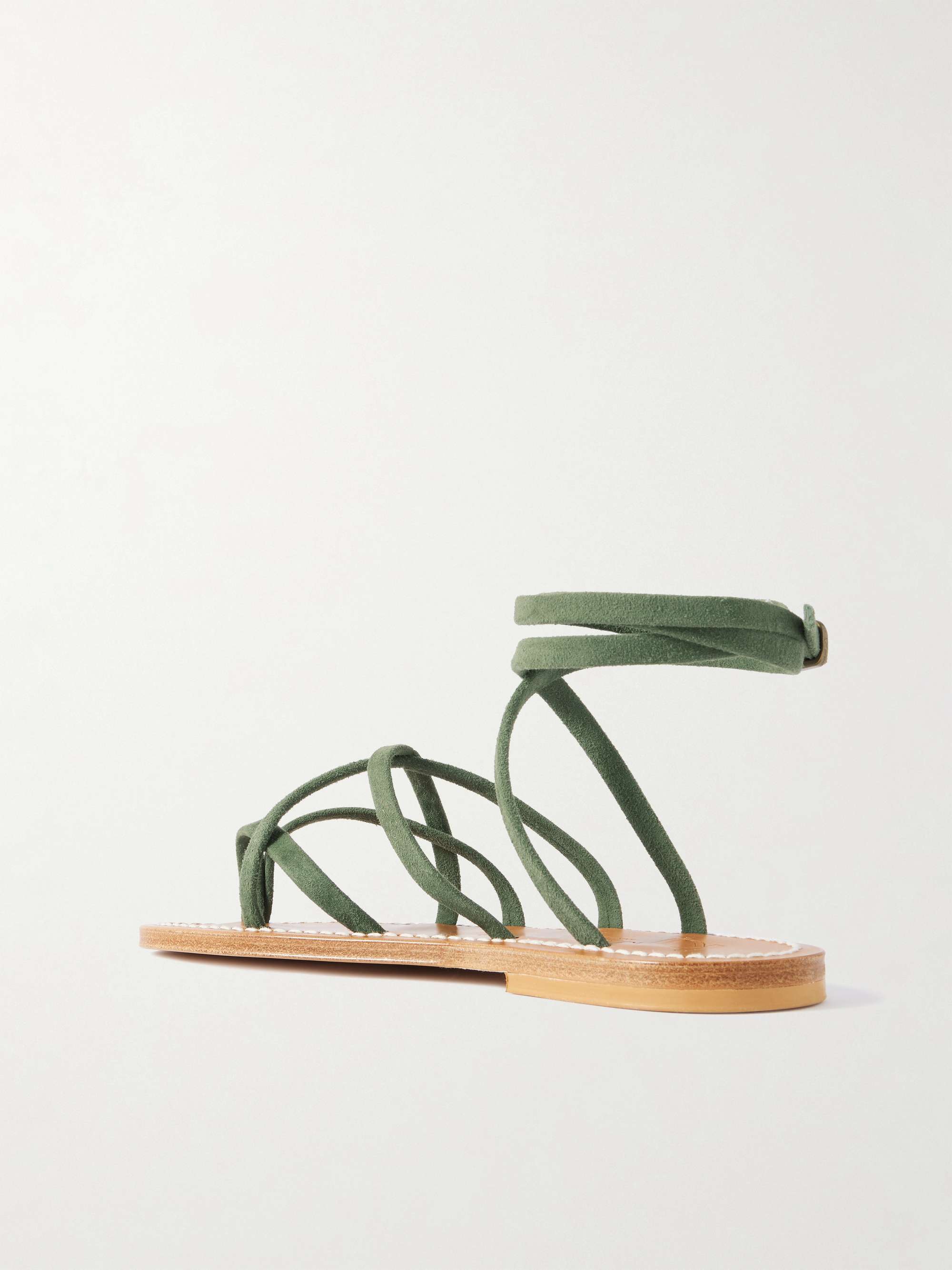 K JACQUES ST TROPEZ Zenobie metallic leather sandals