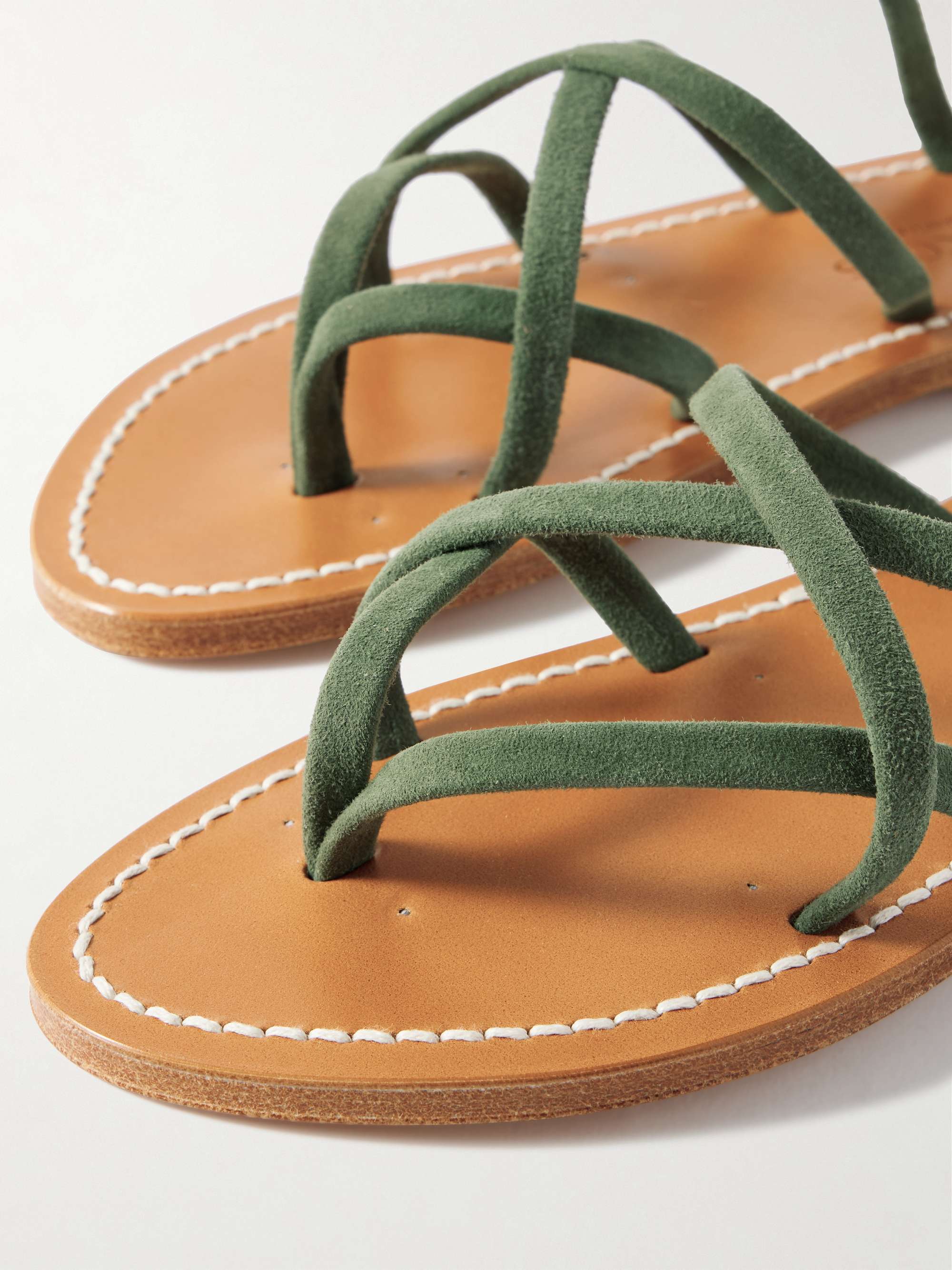 K JACQUES ST TROPEZ Zenobie metallic leather sandals