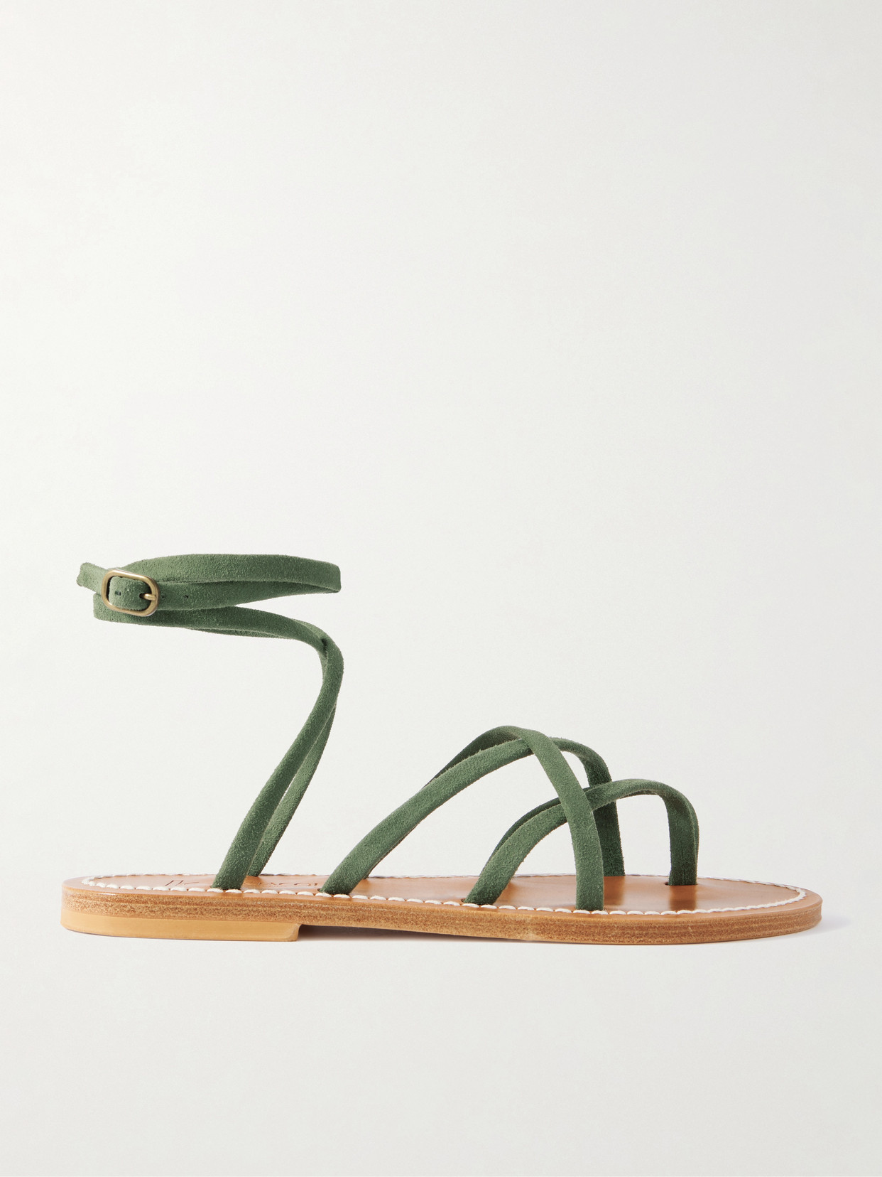 Kjacques Zenobie Suede Sandals In Green