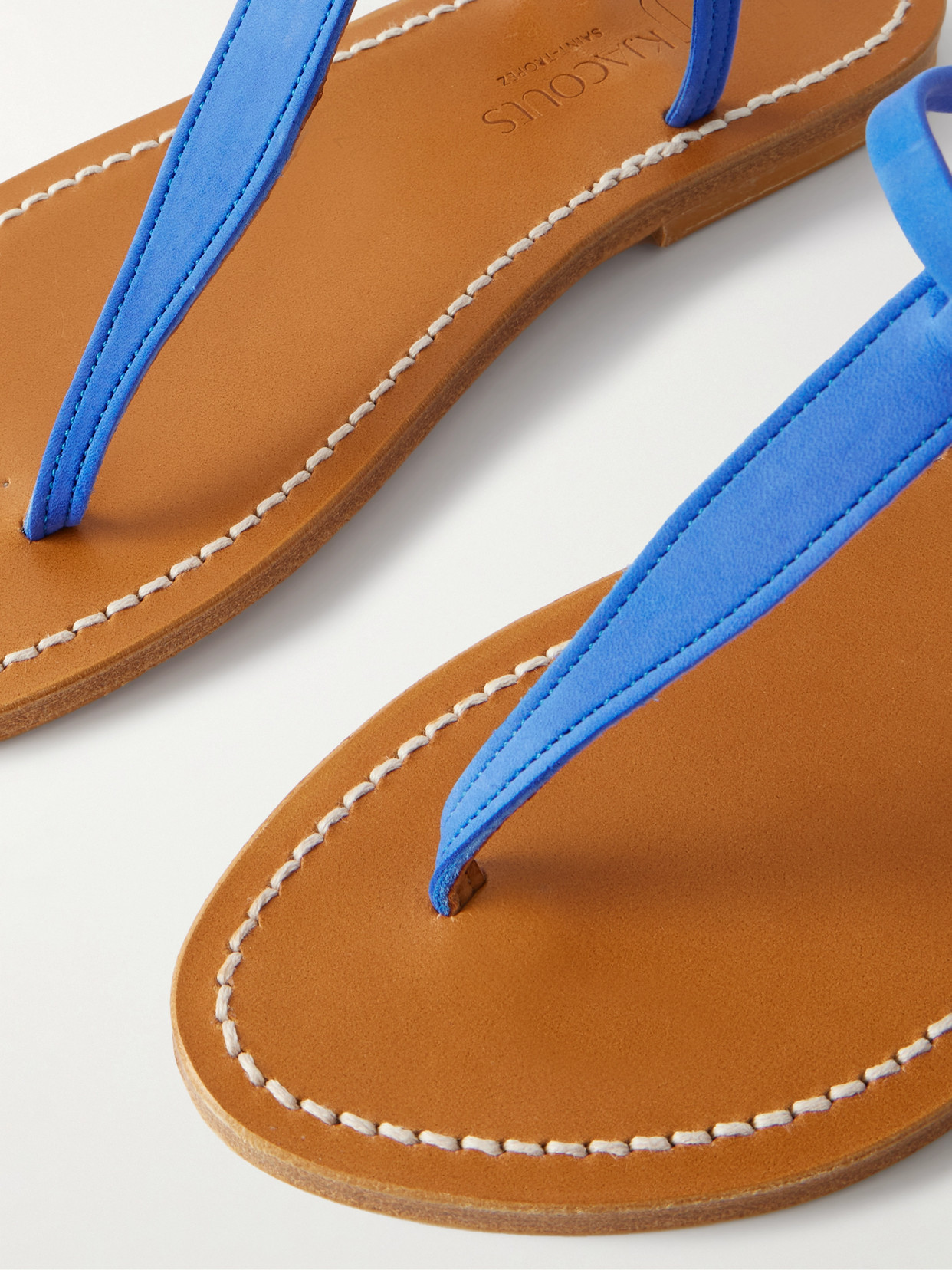 Kjacques Picon Nubuck Sandals In Blue