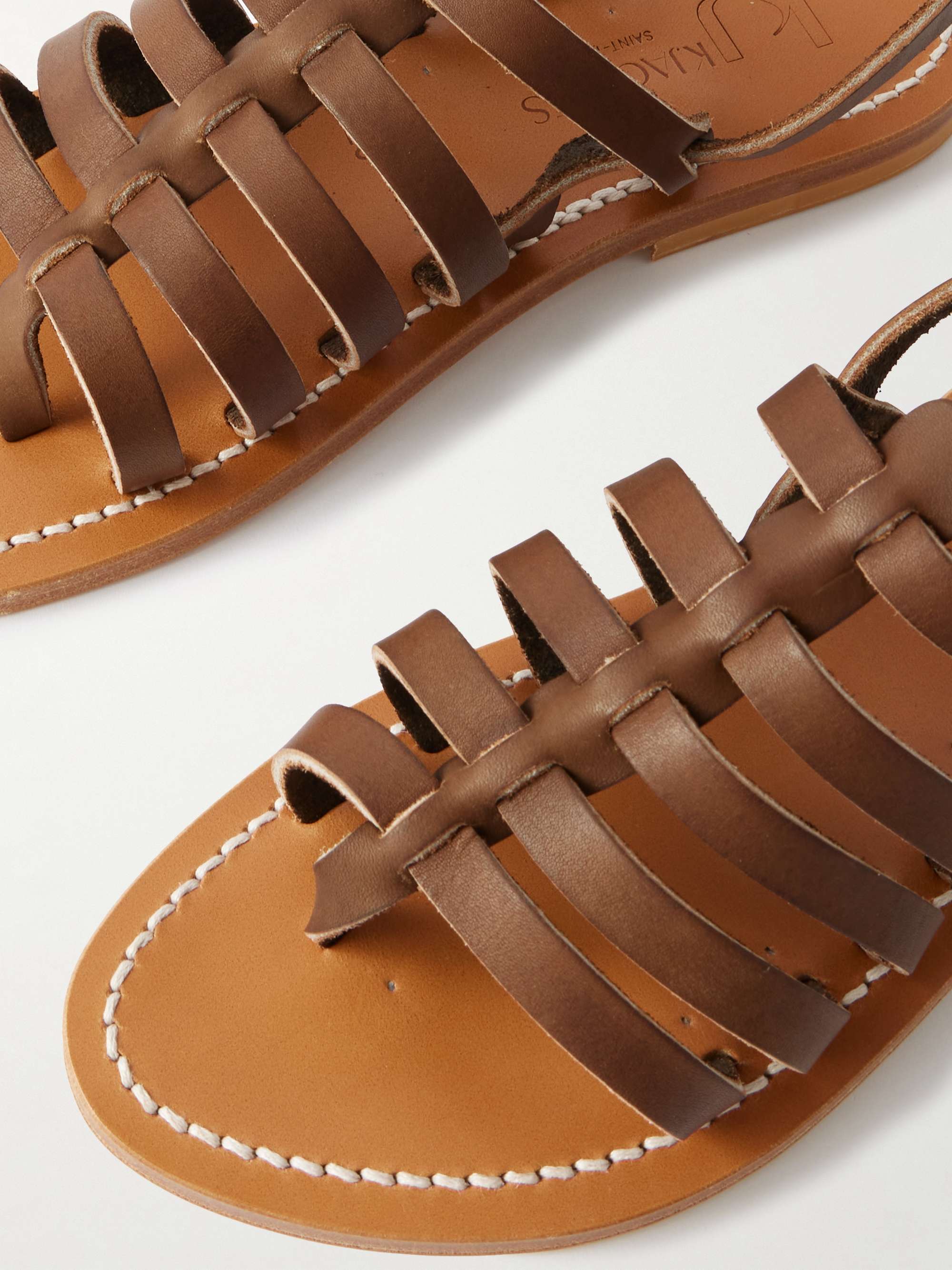 K JACQUES ST TROPEZ Homere leather sandals