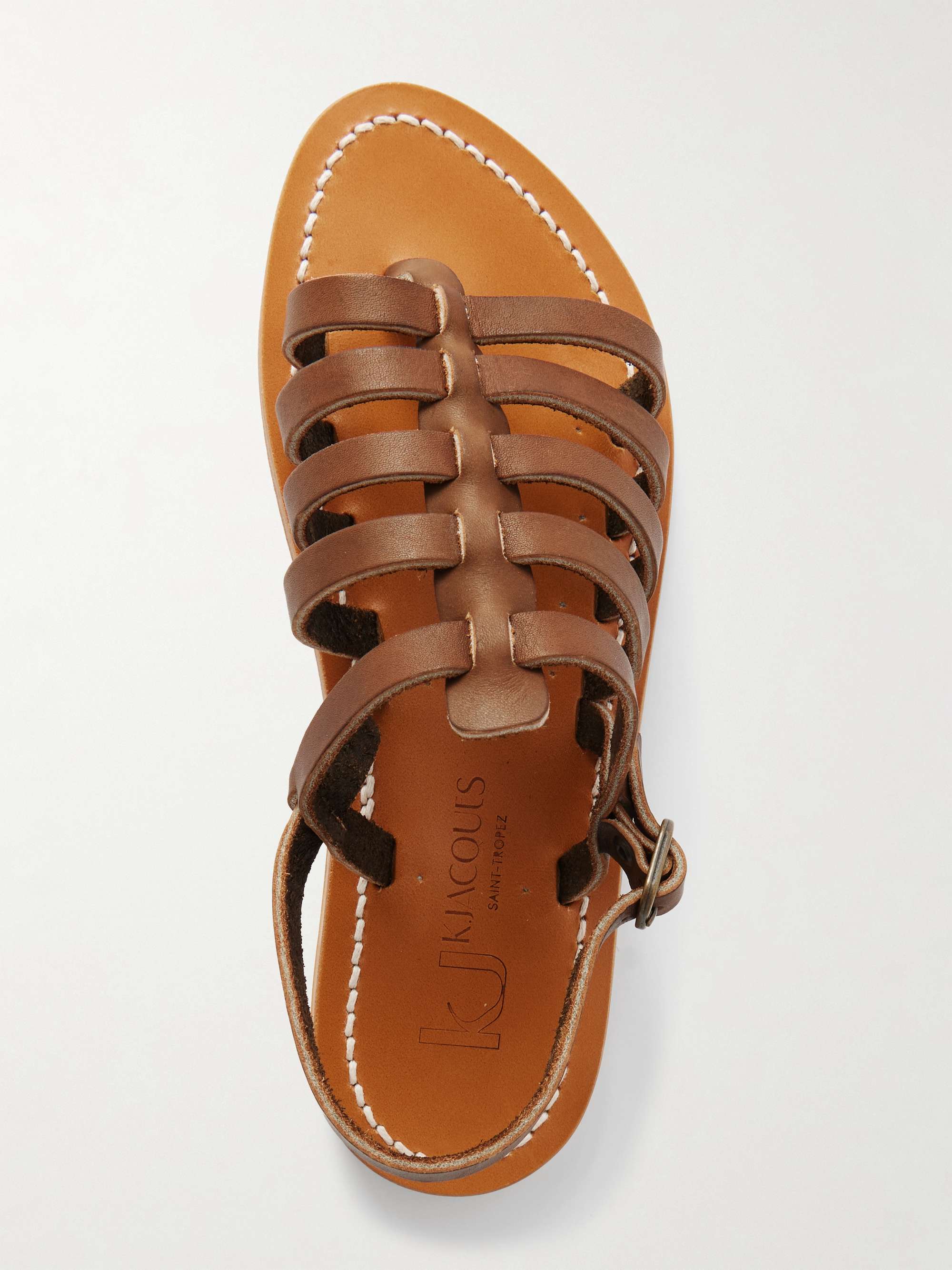 K JACQUES ST TROPEZ Homere leather sandals