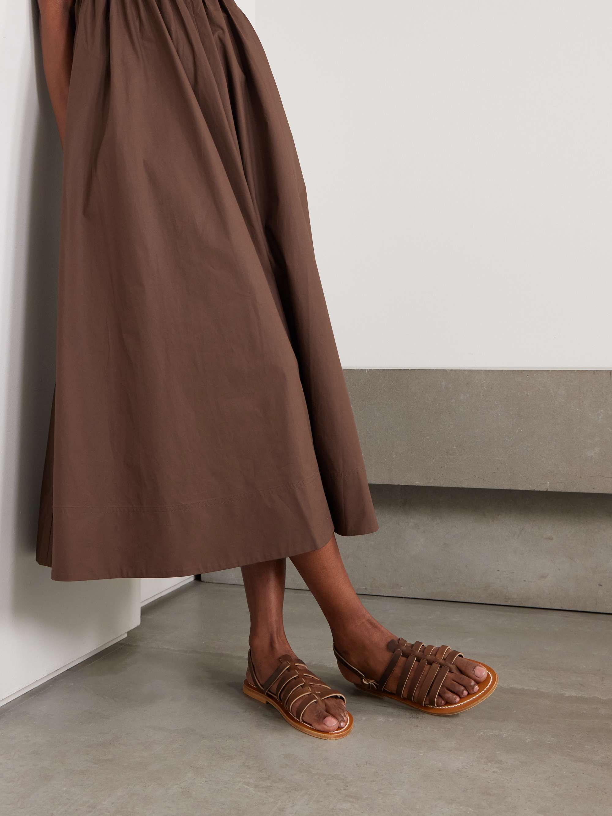 K JACQUES ST TROPEZ Homere leather sandals