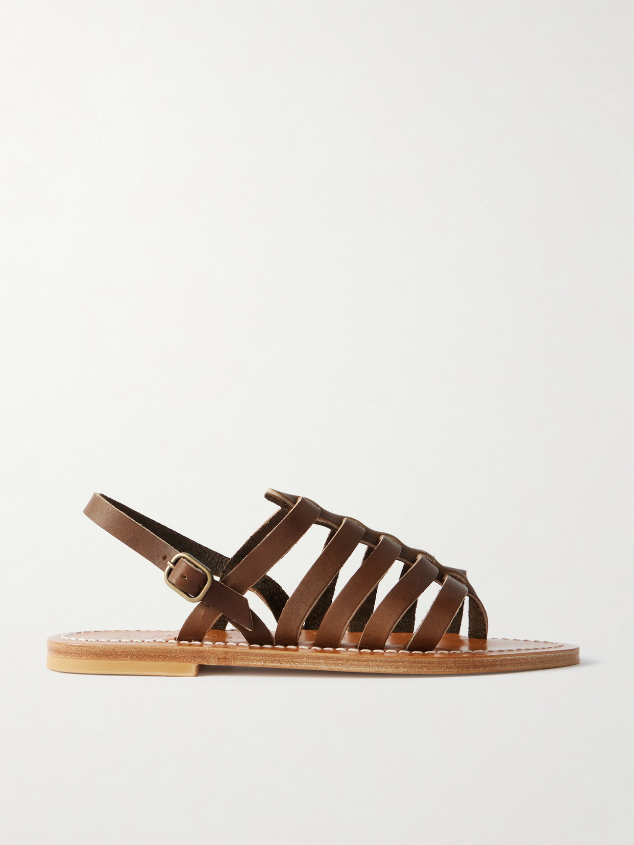 K Jacques St Tropez - Homere Leather Sandals - Brown
